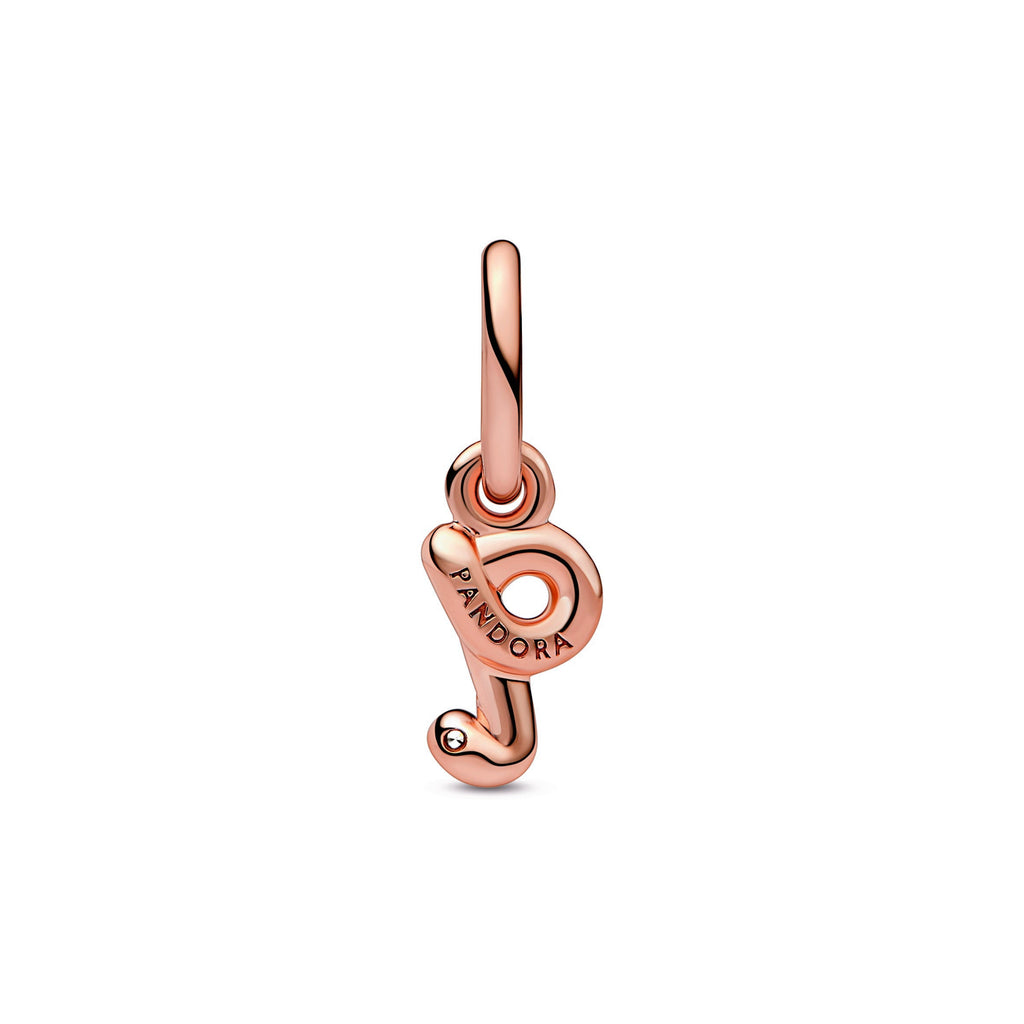 Pandora Charm Featuring Letter q Script Alphabet Dangle