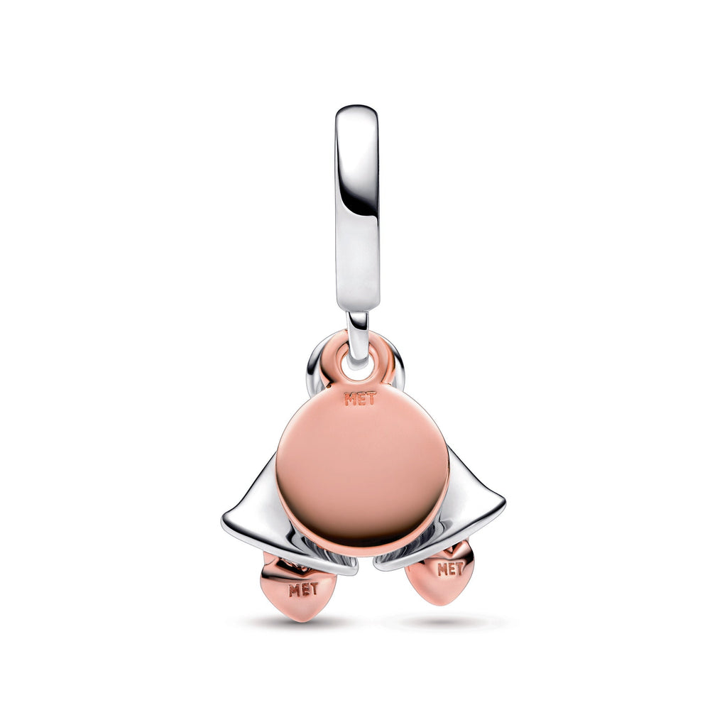 Pandora Charm Featuring Two-tone Wedding Bells Double Dangle