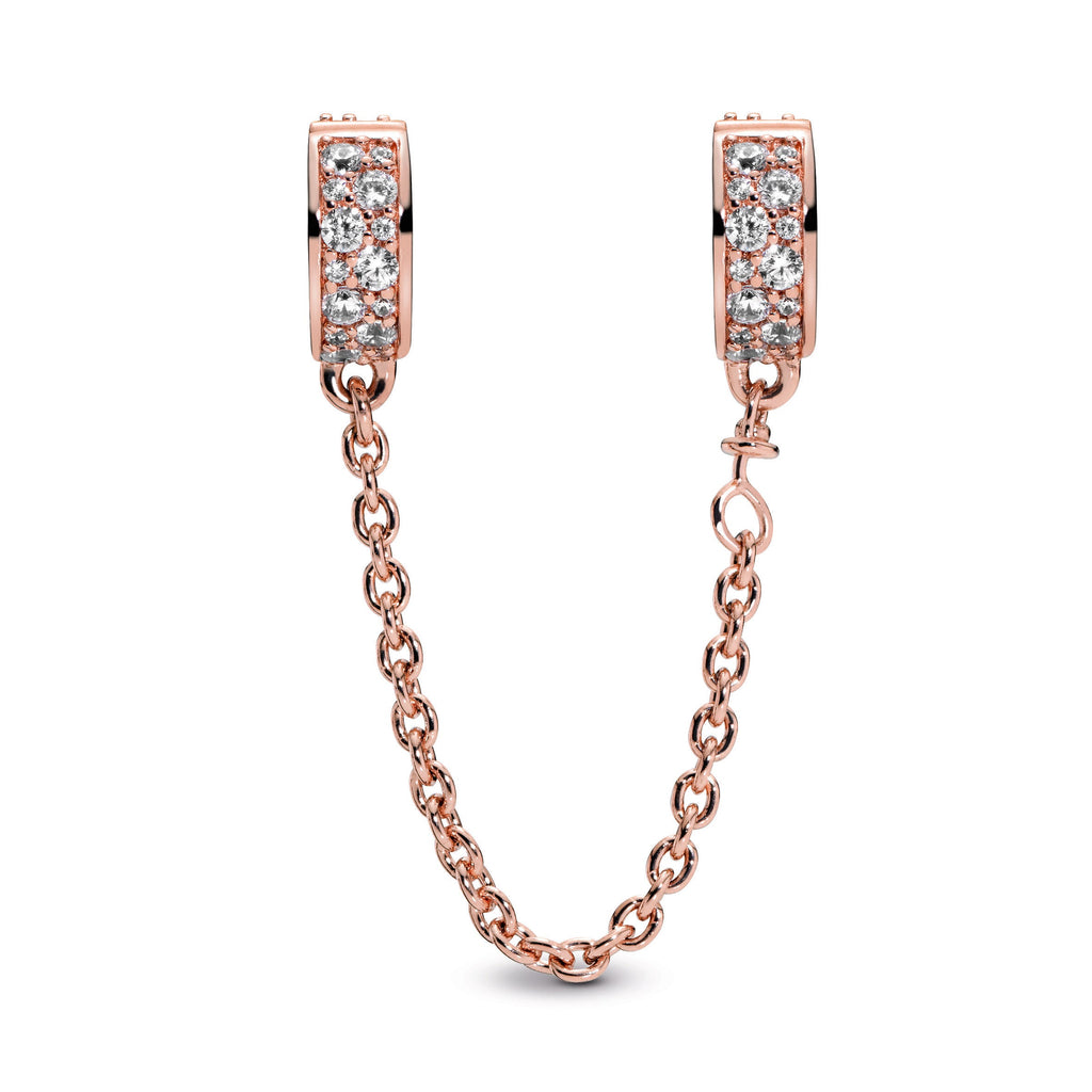 Pandora Clear Pavé Safety Chain Clip Charm