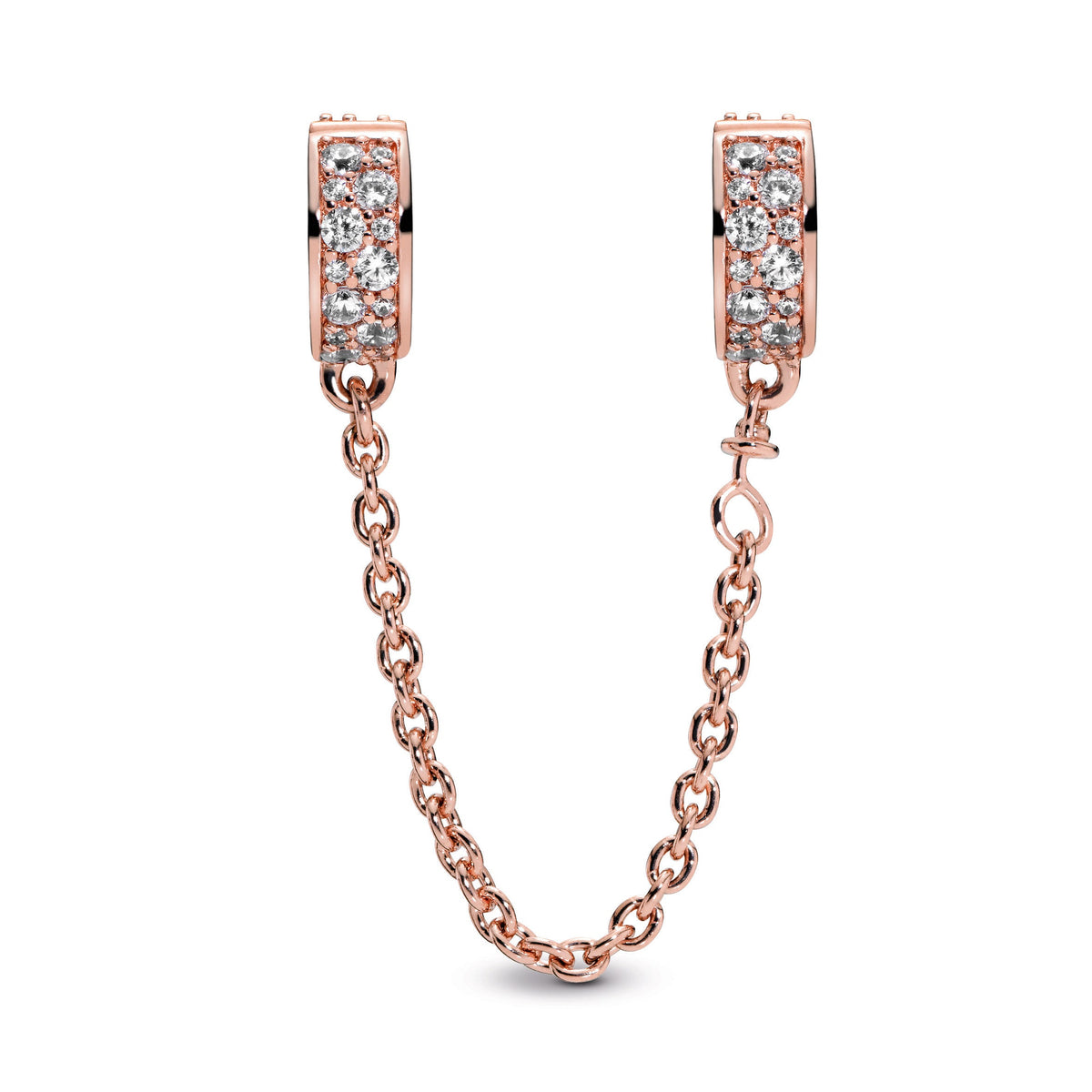 Pandora Clear Pavé Safety Chain Clip Charm