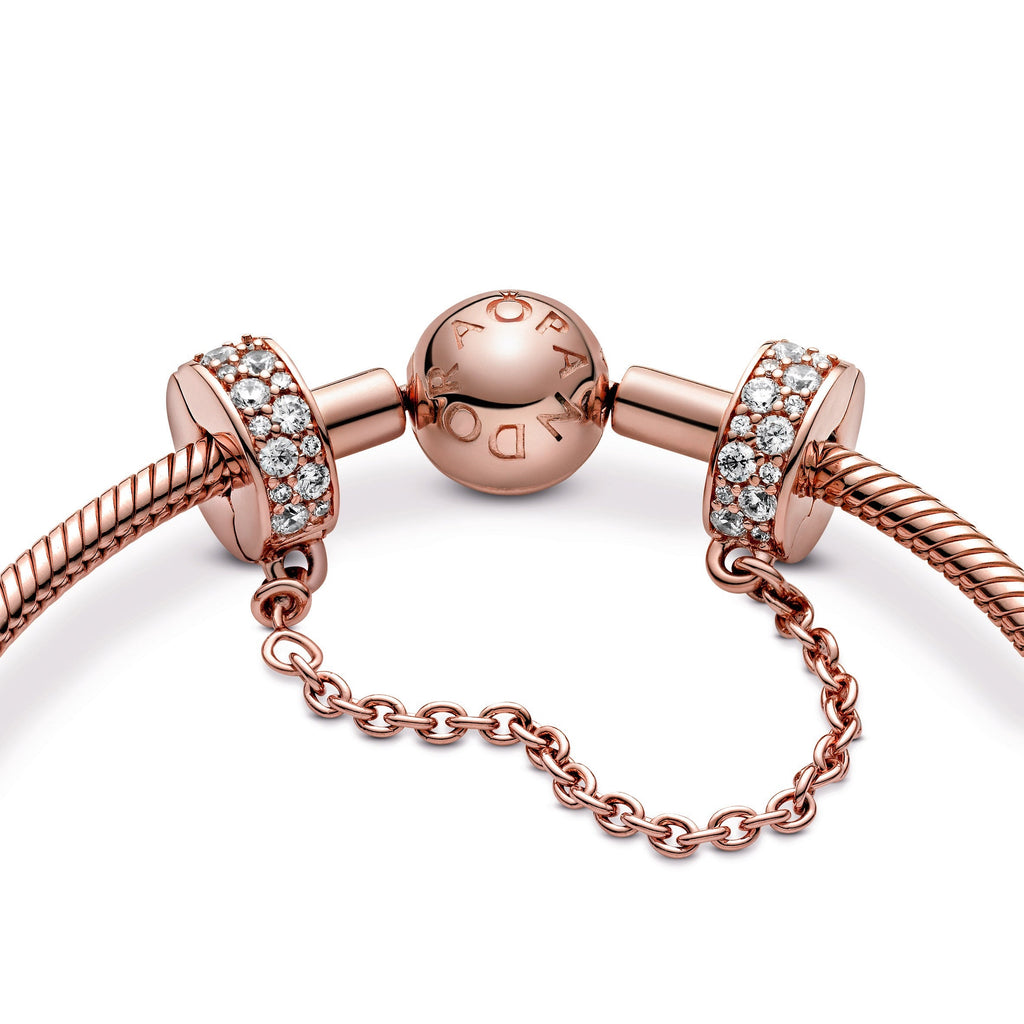 Pandora Clear Pavé Safety Chain Clip Charm