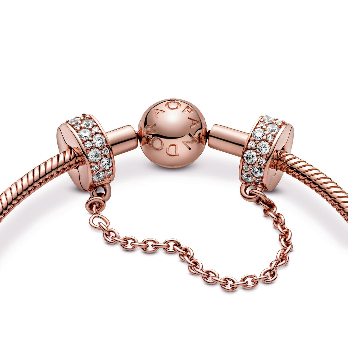Pandora Clear Pavé Safety Chain Clip Charm