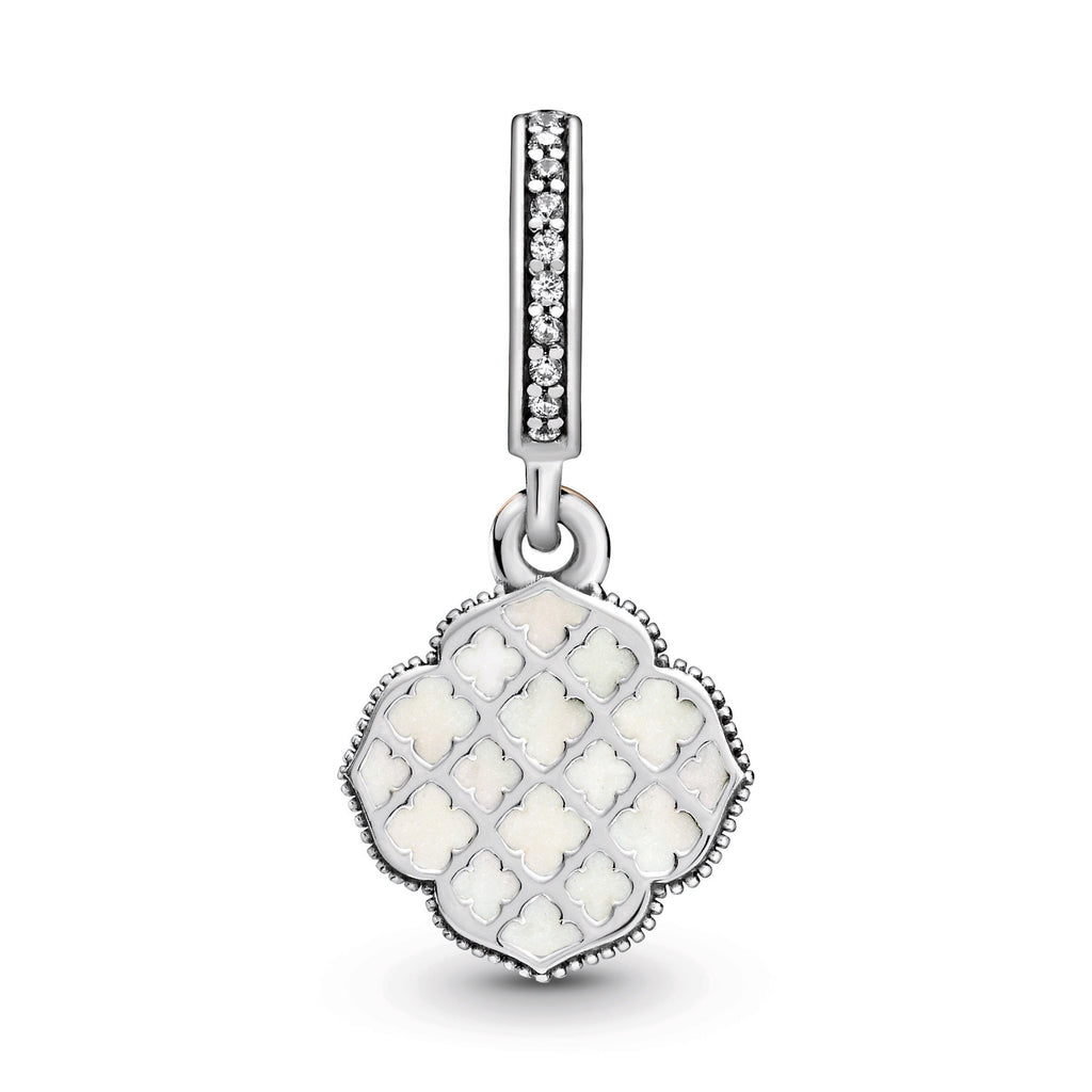 Pandora Two-tone Rose Dangle Charm