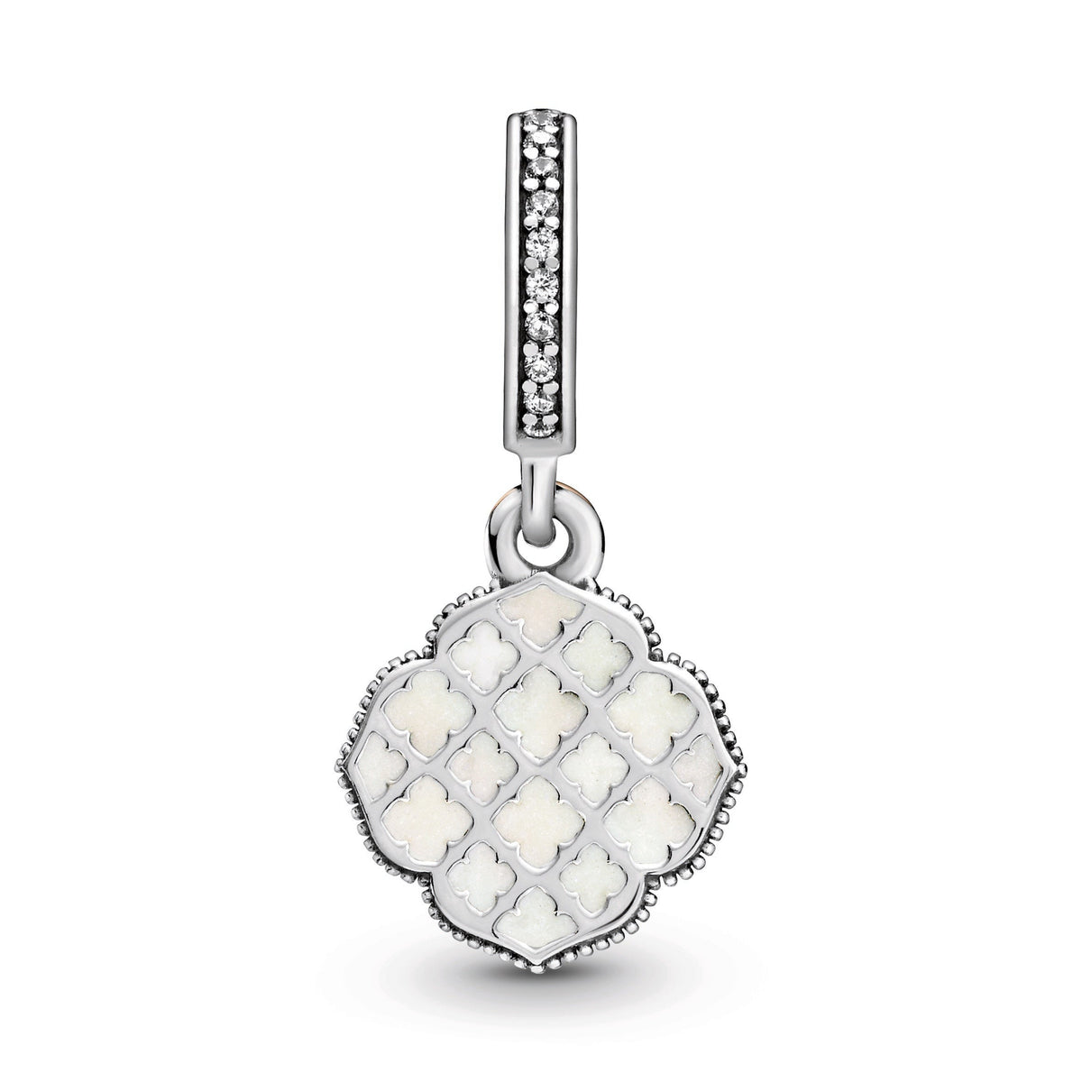 Pandora Two-tone Rose Dangle Charm