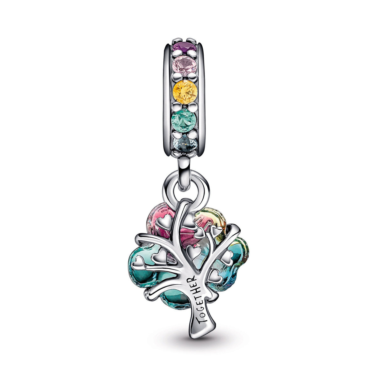 Pandora Charm Featuring Togetherness Tree Murano Glass Dangle