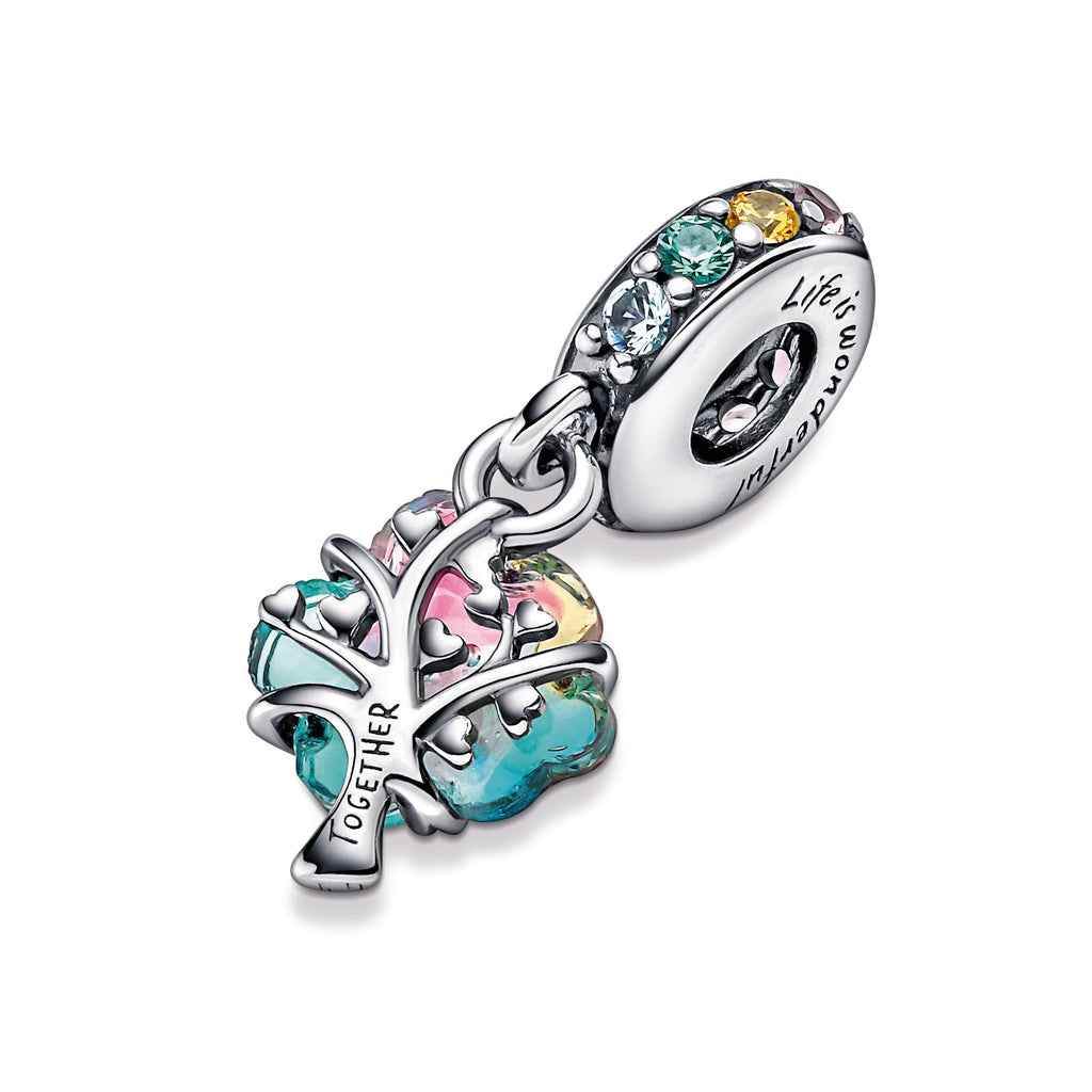 Pandora Charm Featuring Togetherness Tree Murano Glass Dangle