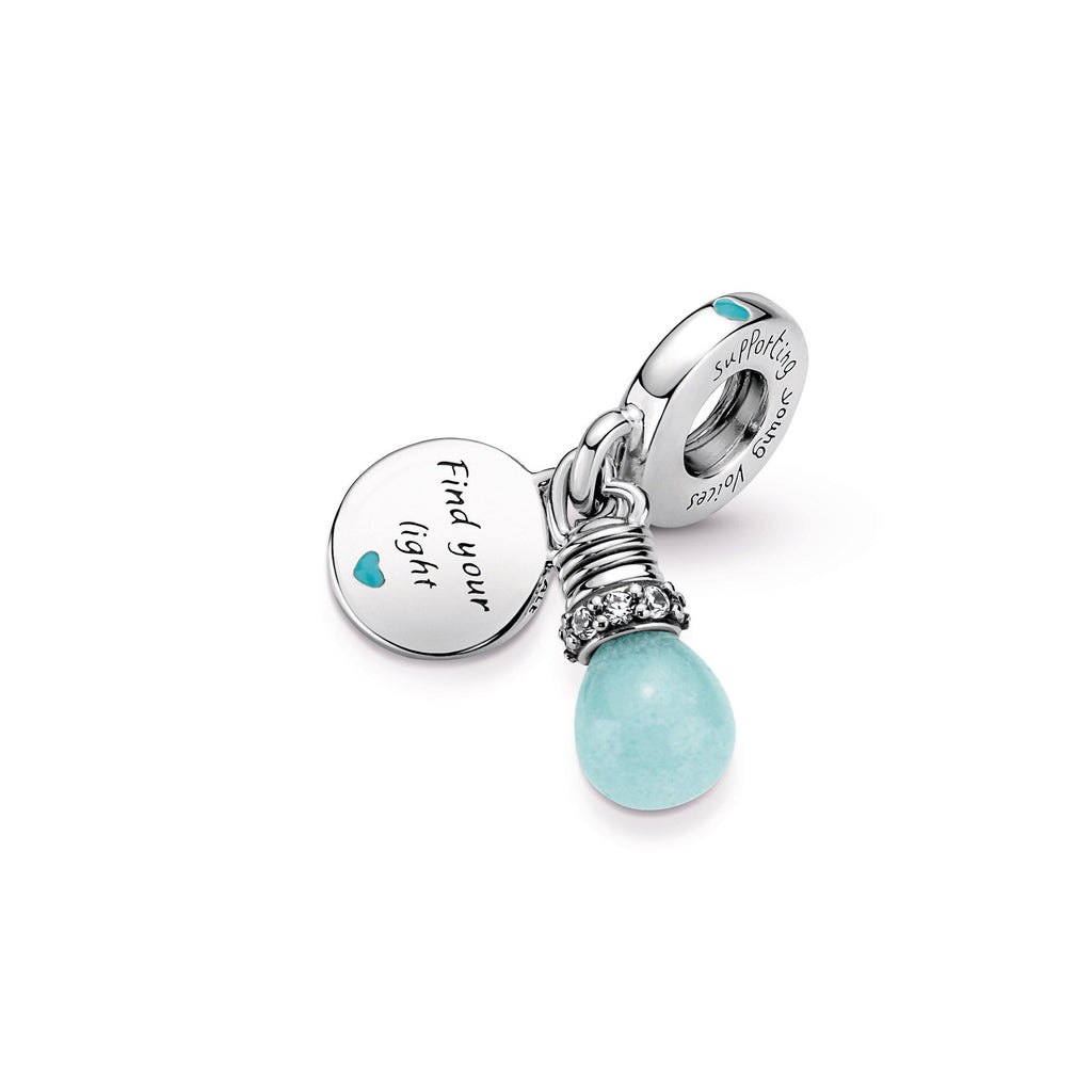 Pandora Glow-in-the-dark Lightbulb Double Dangle Charm