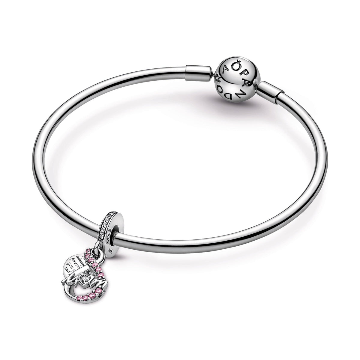 Pandora Charm Featuring Mum Infinity Pavé Double Dangle