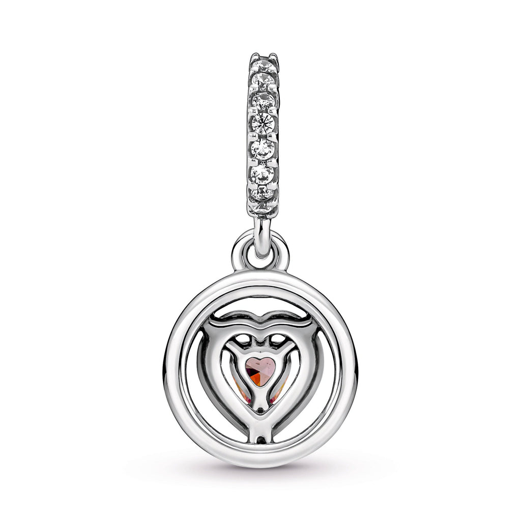 Pandora Sparkling Double Halo Heart Dangle Charm