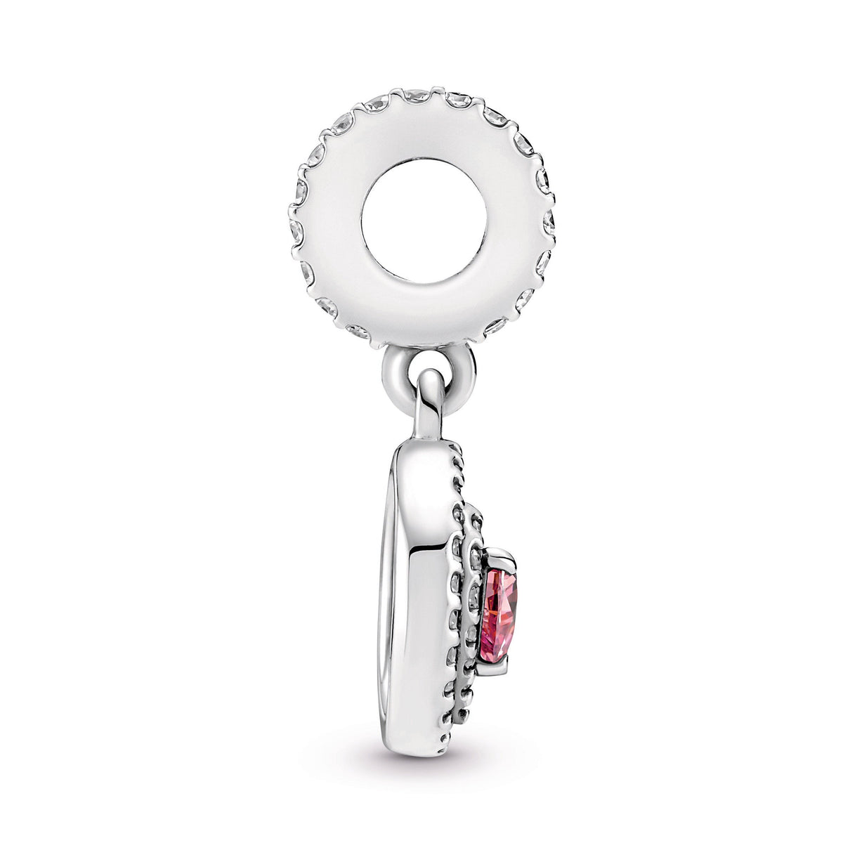 Pandora Sparkling Double Halo Heart Dangle Charm