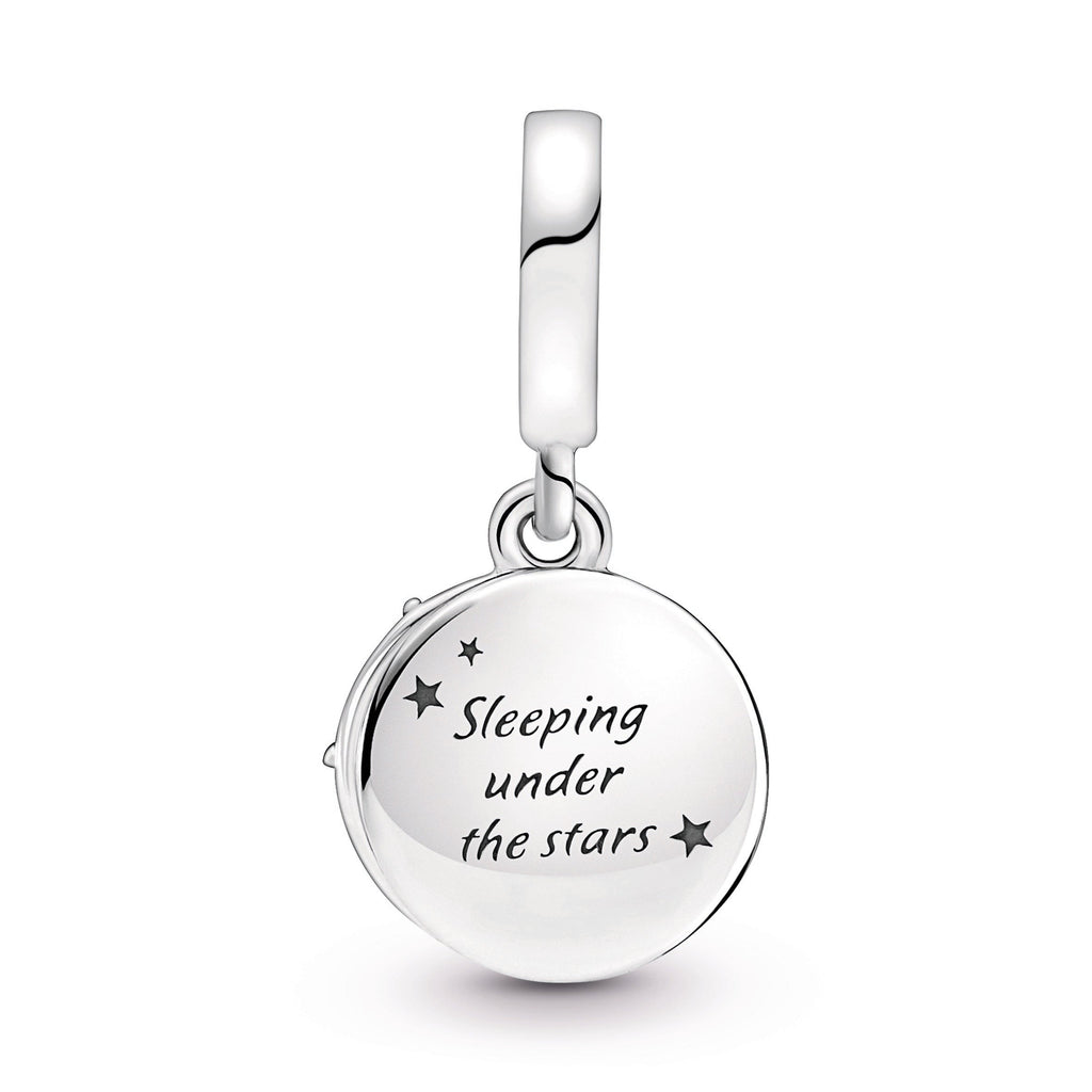 Pandora Charm Featuring Camping Night Sky Double Dangle