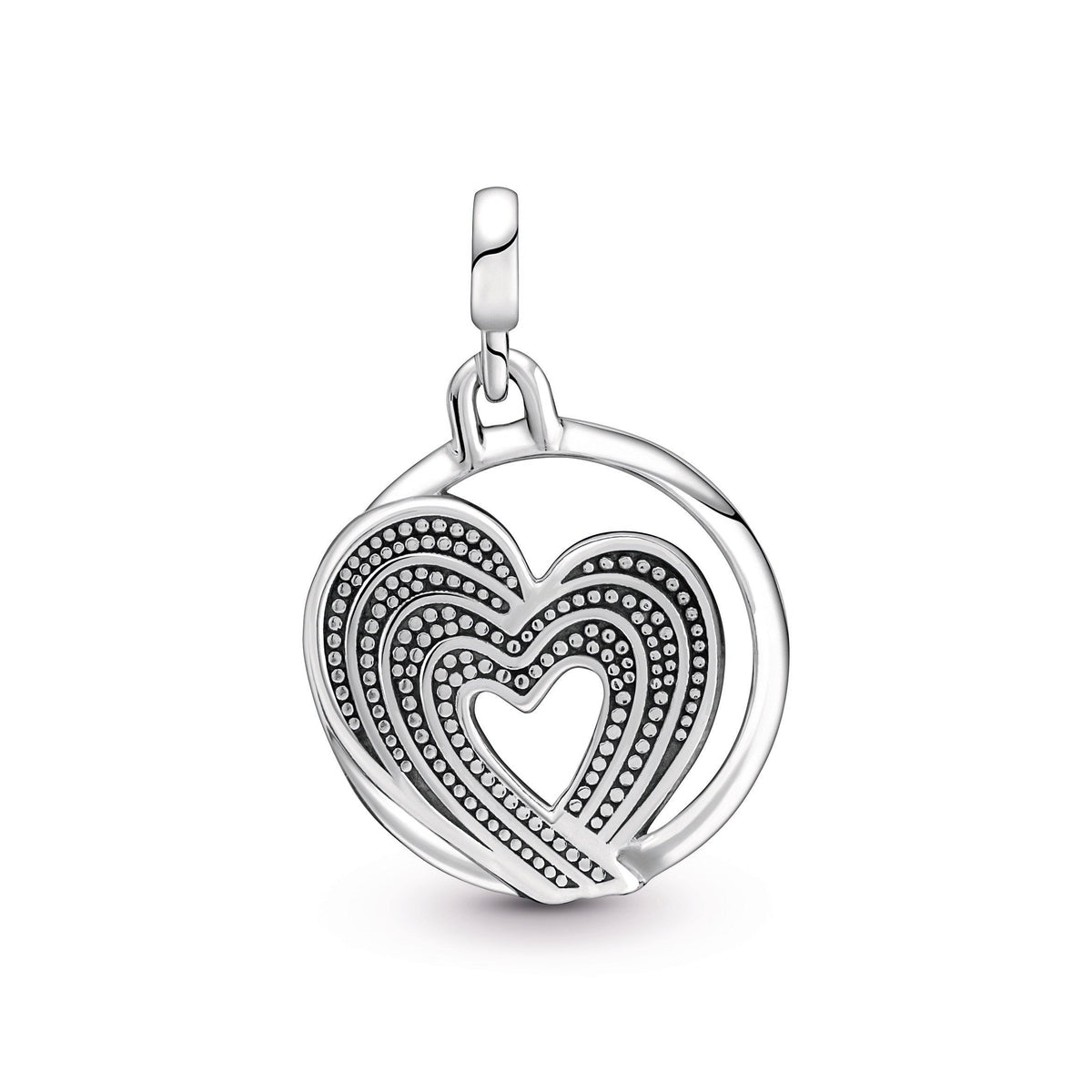Pandora Charm Featuring ME Rainbow Heart of Freedom Medallion