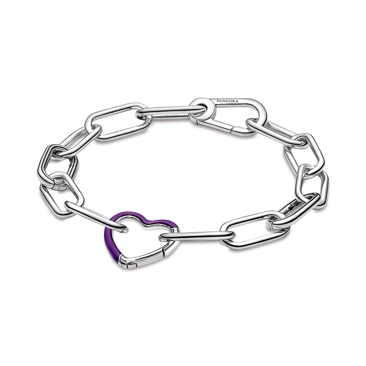 Pandora Bracelet Featuring ME Bright Purple Styling Heart Connector