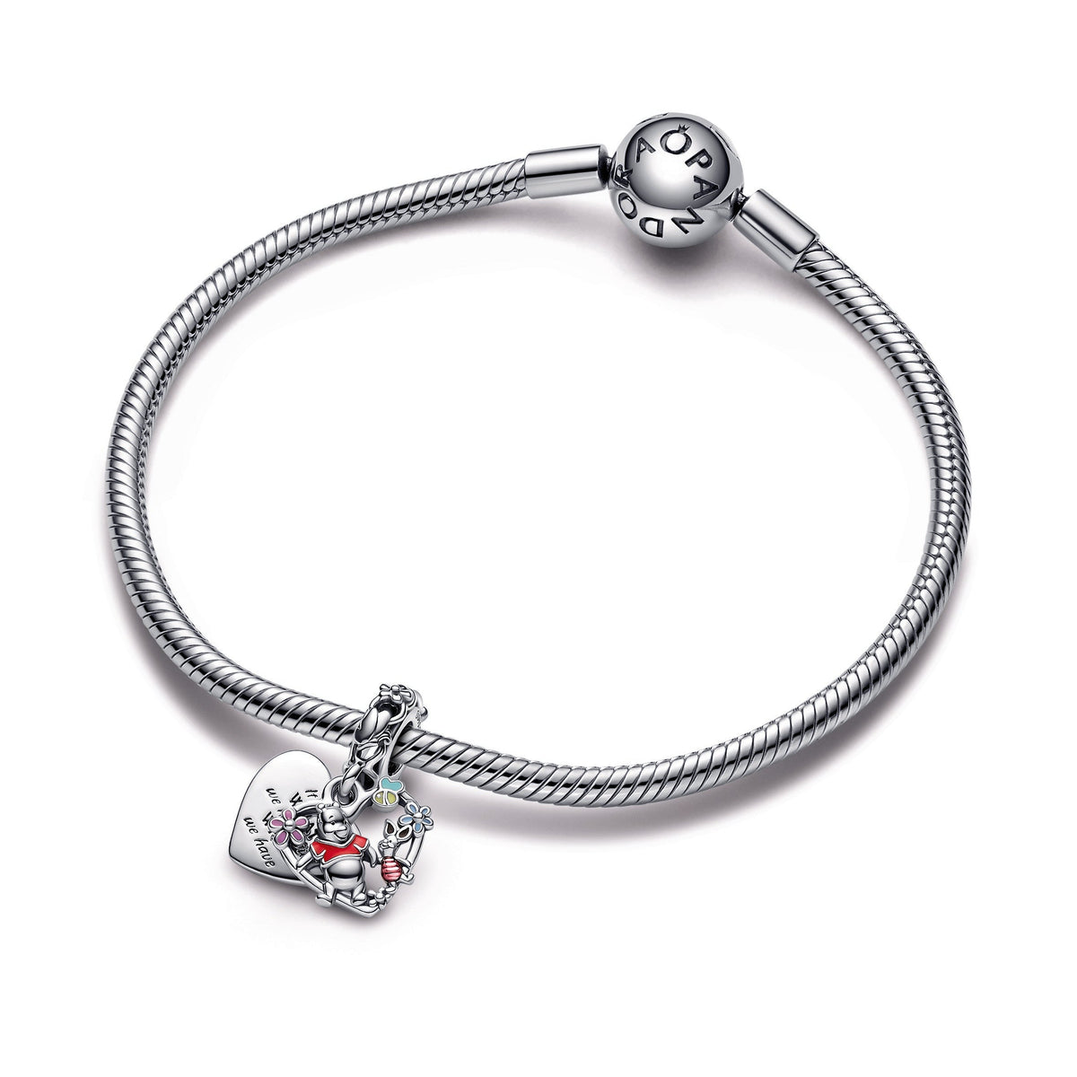 Pandora Charm Featuring Disney Winnie the Pooh & Piglet Double Dangle