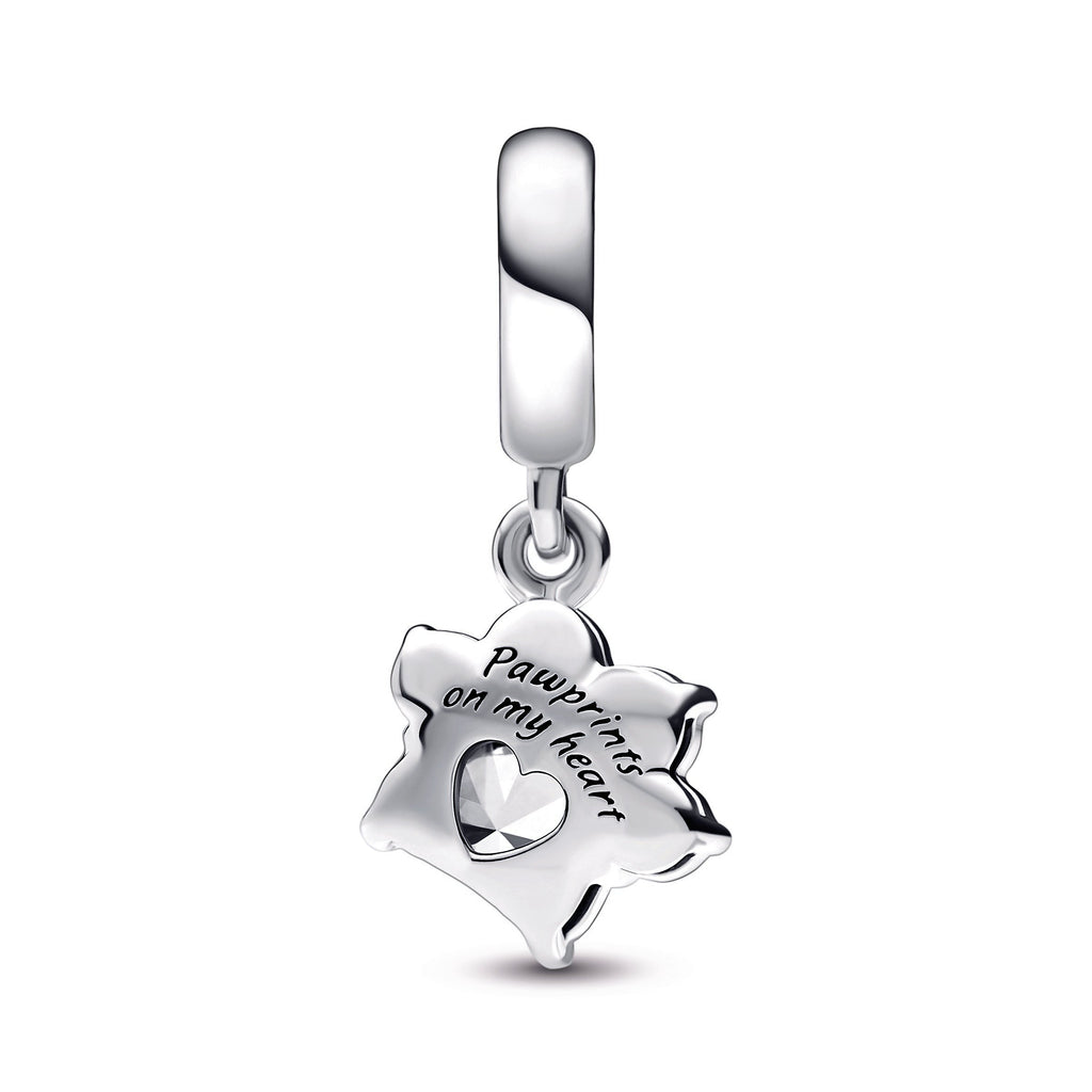 Pandora Charm Featuring Sparkling Pet Paw Print Dangle