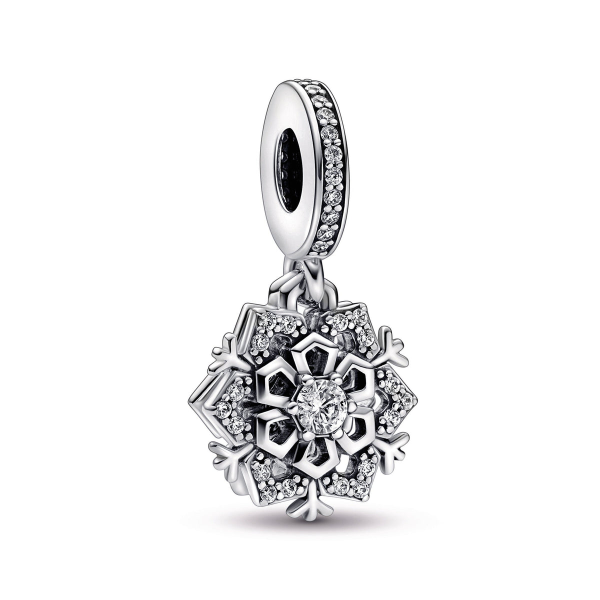 Sparkling Snowflake Double Dangle Charm