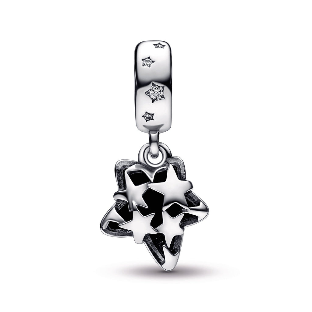 Pandora Charm Featuring Celestial Galaxy Star Murano Dangle