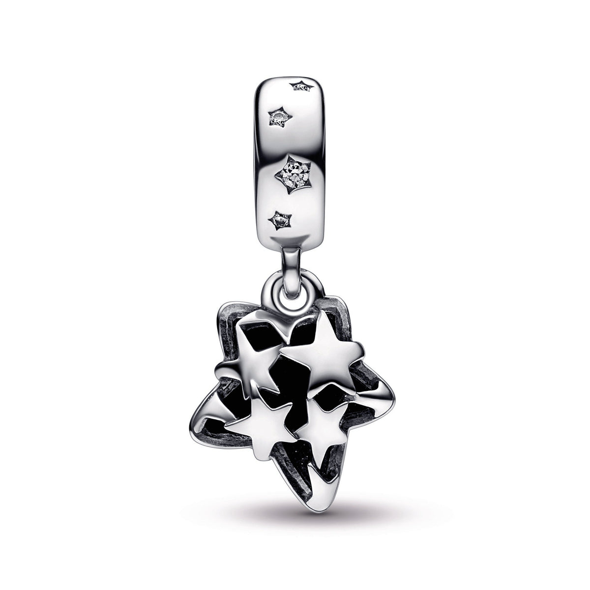 Pandora Charm Featuring Celestial Galaxy Star Murano Dangle