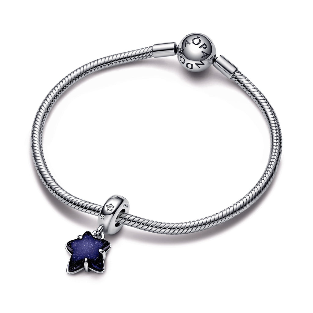 Pandora Charm Featuring Celestial Galaxy Star Murano Dangle