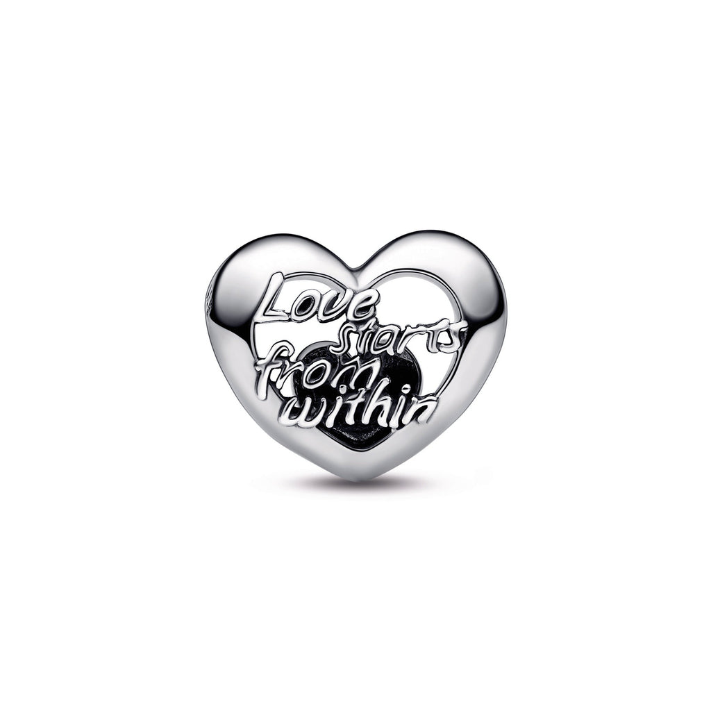 Pandora Openwork Heart & Script Charm