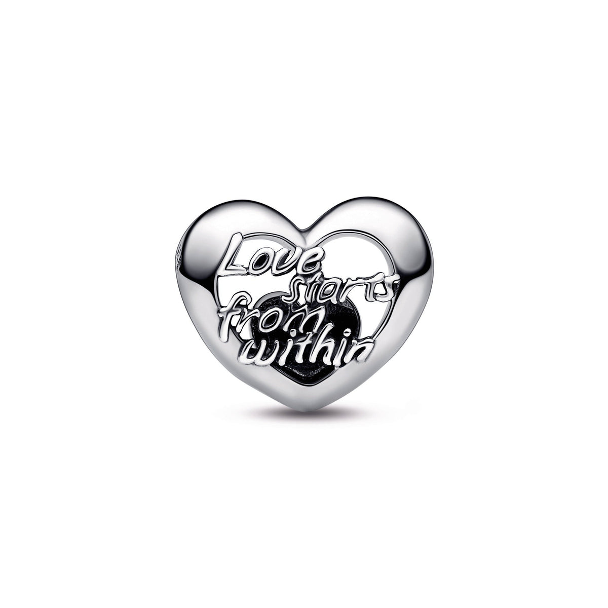 Pandora Openwork Heart & Script Charm