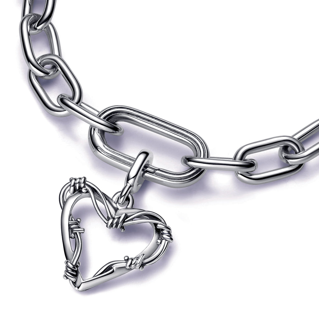 Pandora Charm Featuring ME Wire Heart Medallion