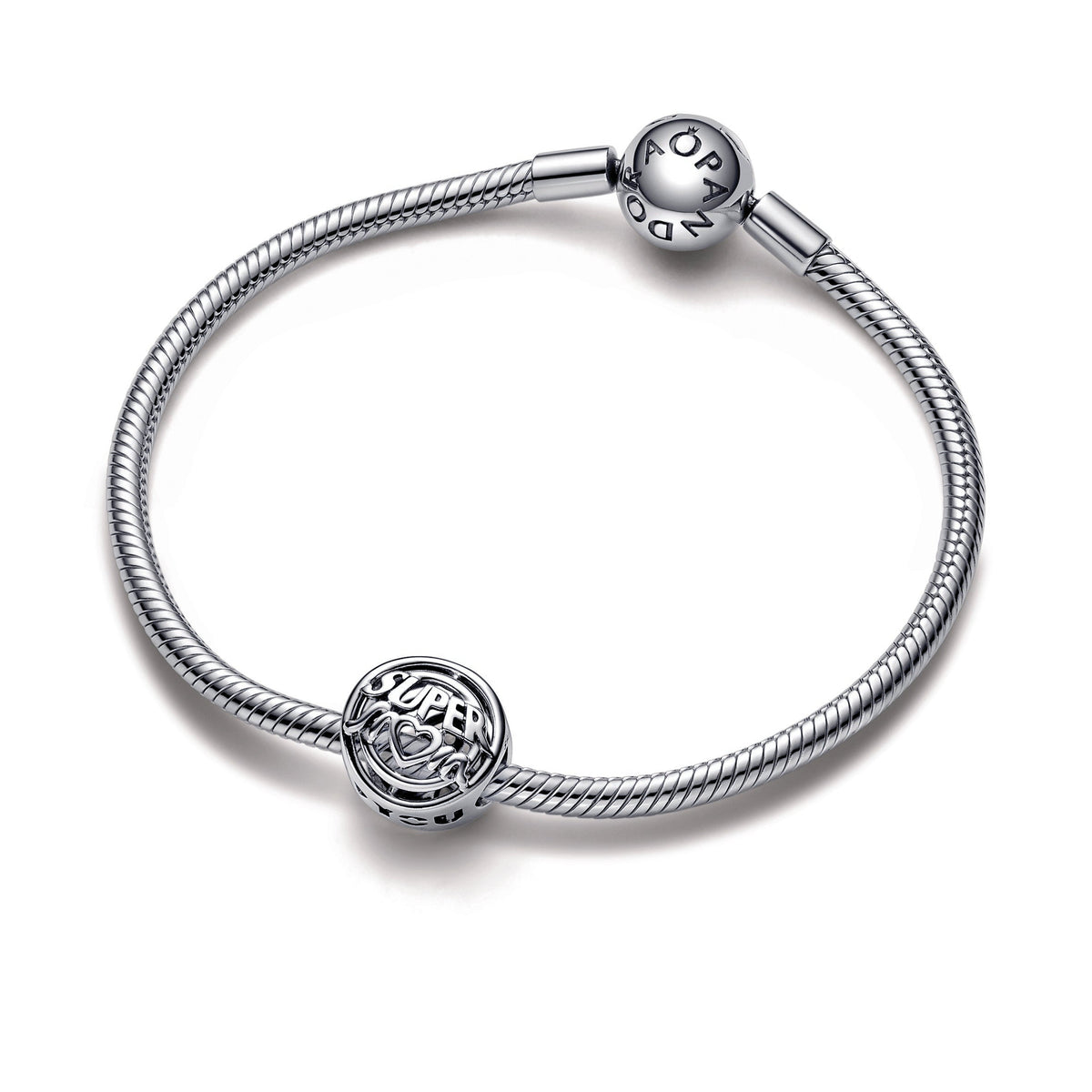 Pandora Charm Featuring Mum Hero Openwork