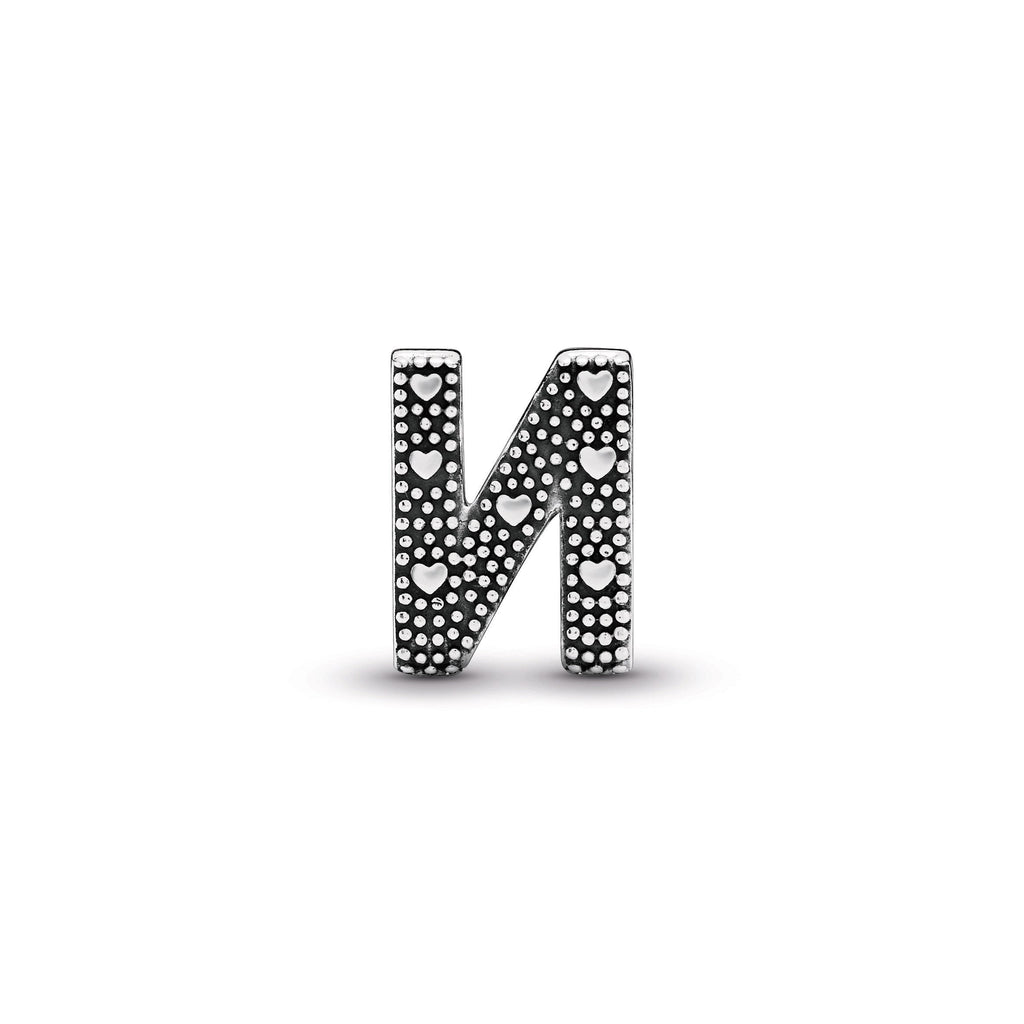 Pandora Charm Featuring Letter N Alphabet