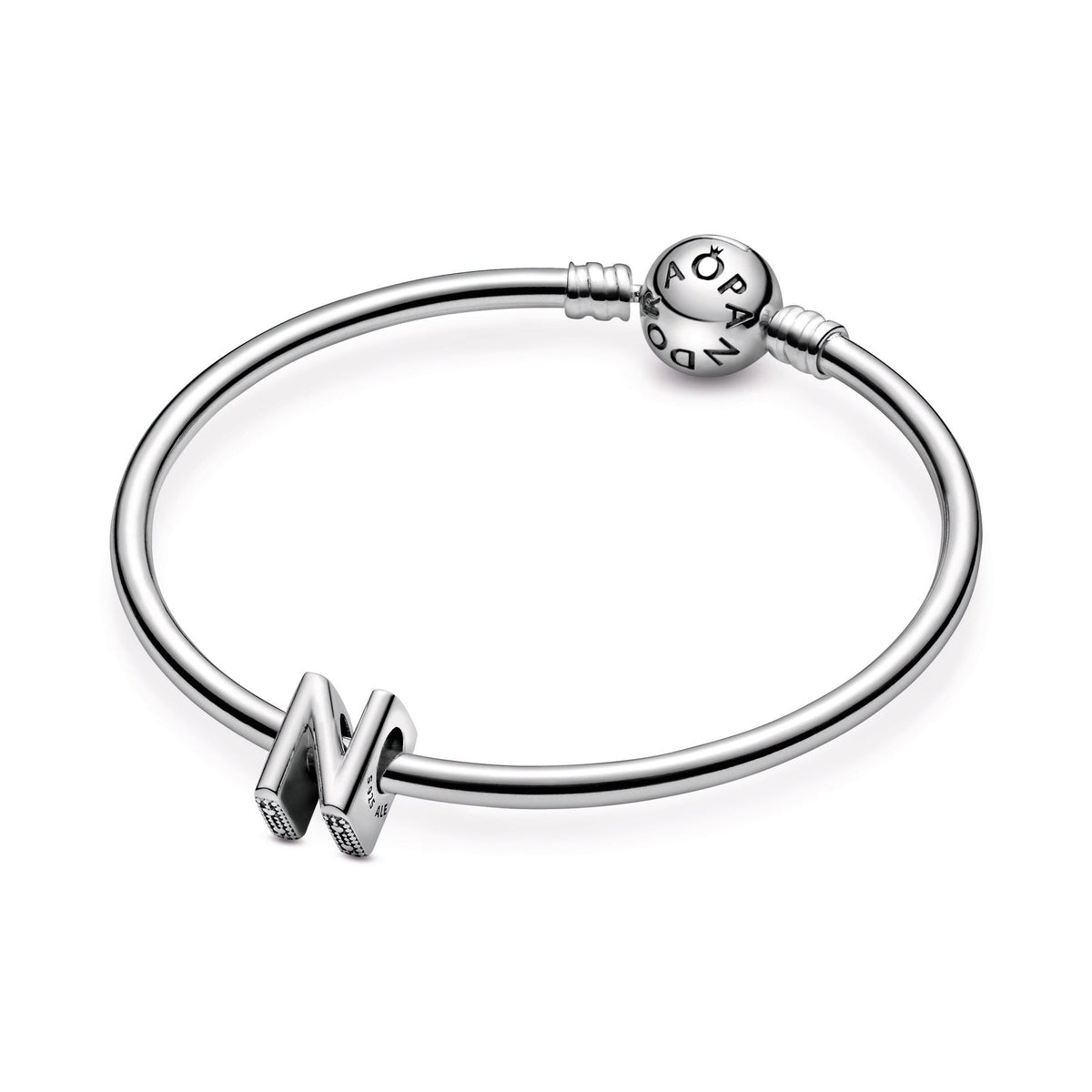Pandora Charm Featuring Letter N Alphabet