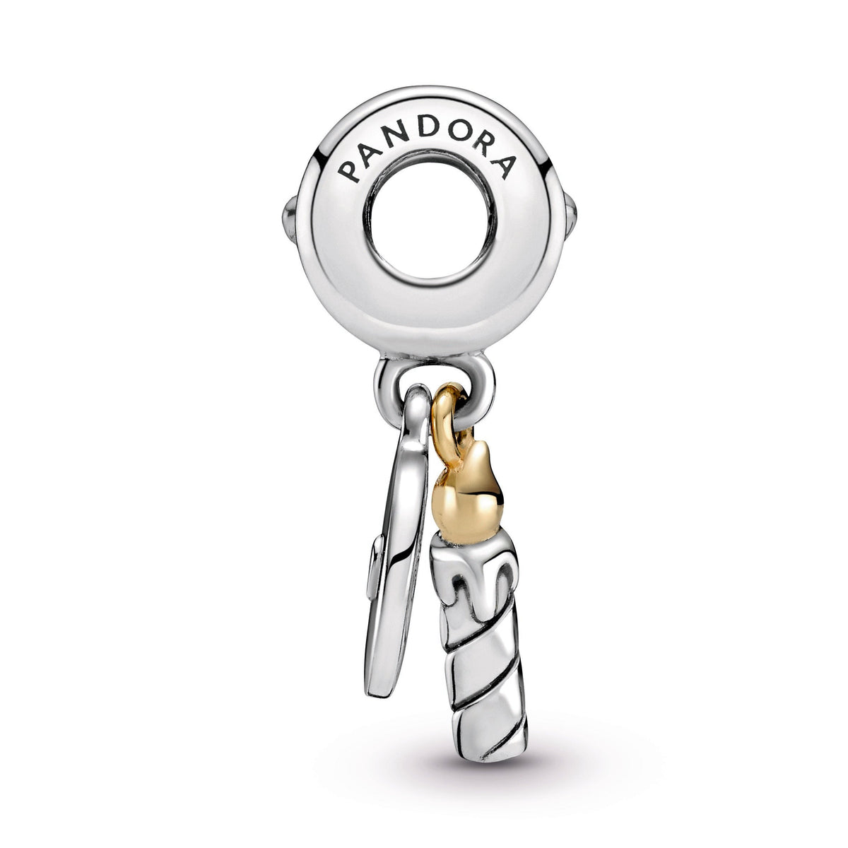 Pandora Charm Featuring Two-tone Birthday Candle Dangle