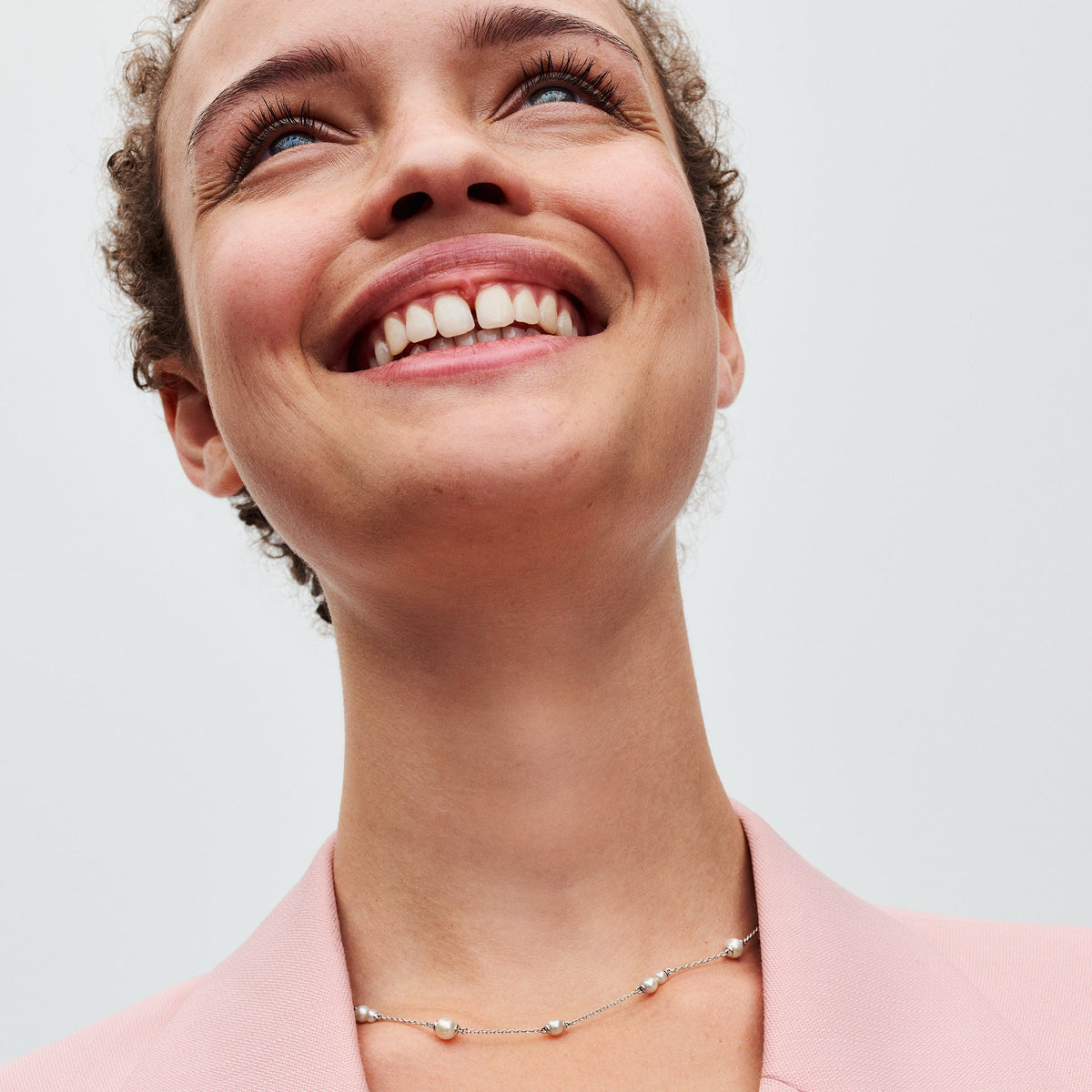 Pandora Treated Freshwater Cultured Pearl Station Chain Necklace