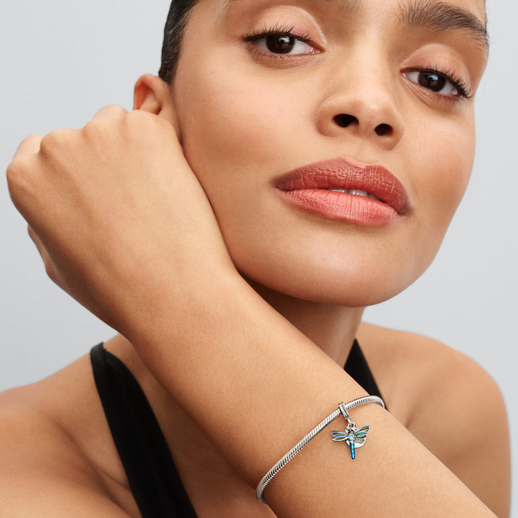 Pandora Charm Featuring Dragonfly Double Dangle