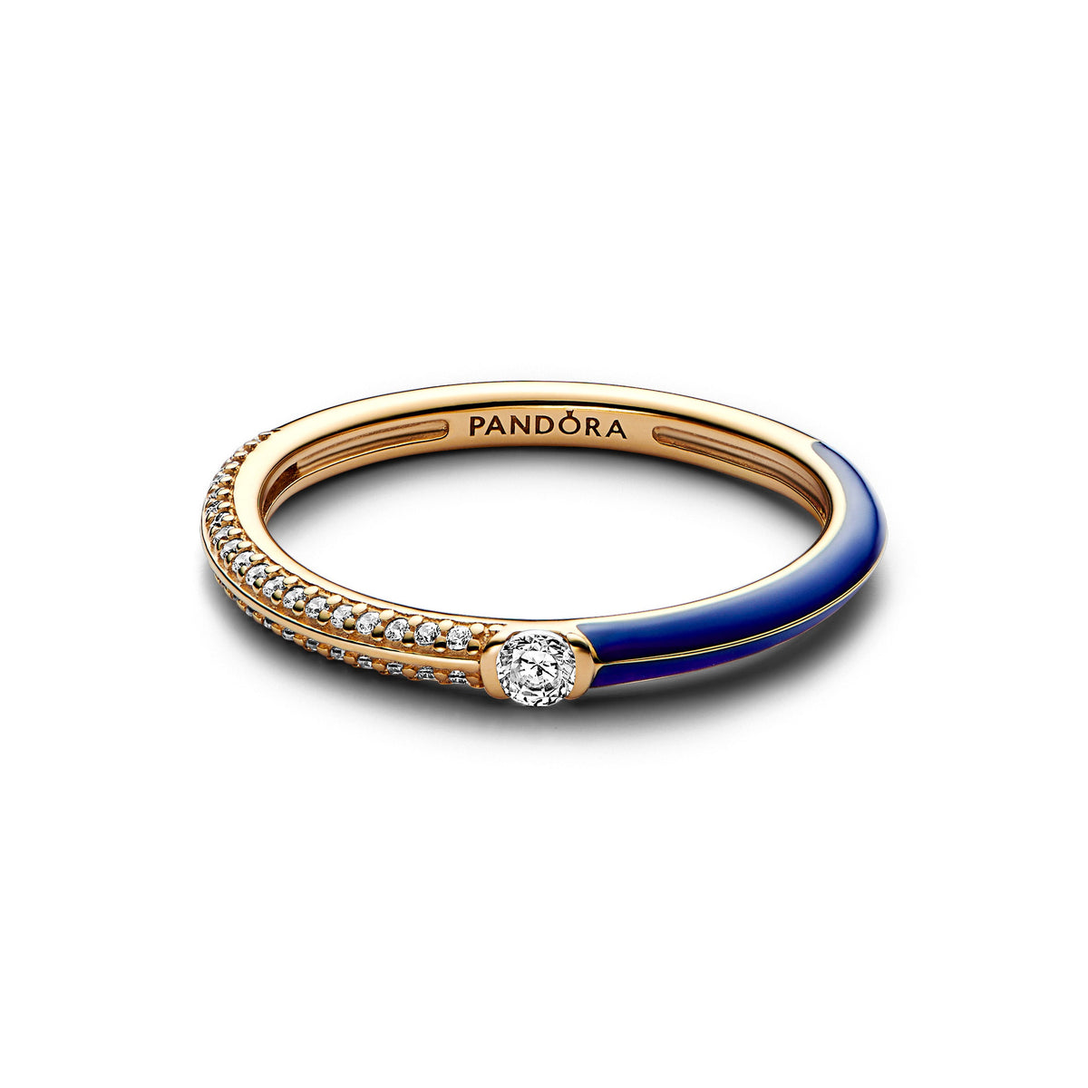 Pandora Ring Featuring ME Pavé & Blue Dual