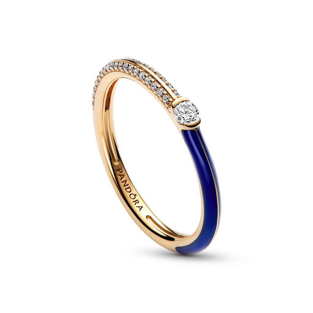 Pandora Ring Featuring ME Pavé & Blue Dual