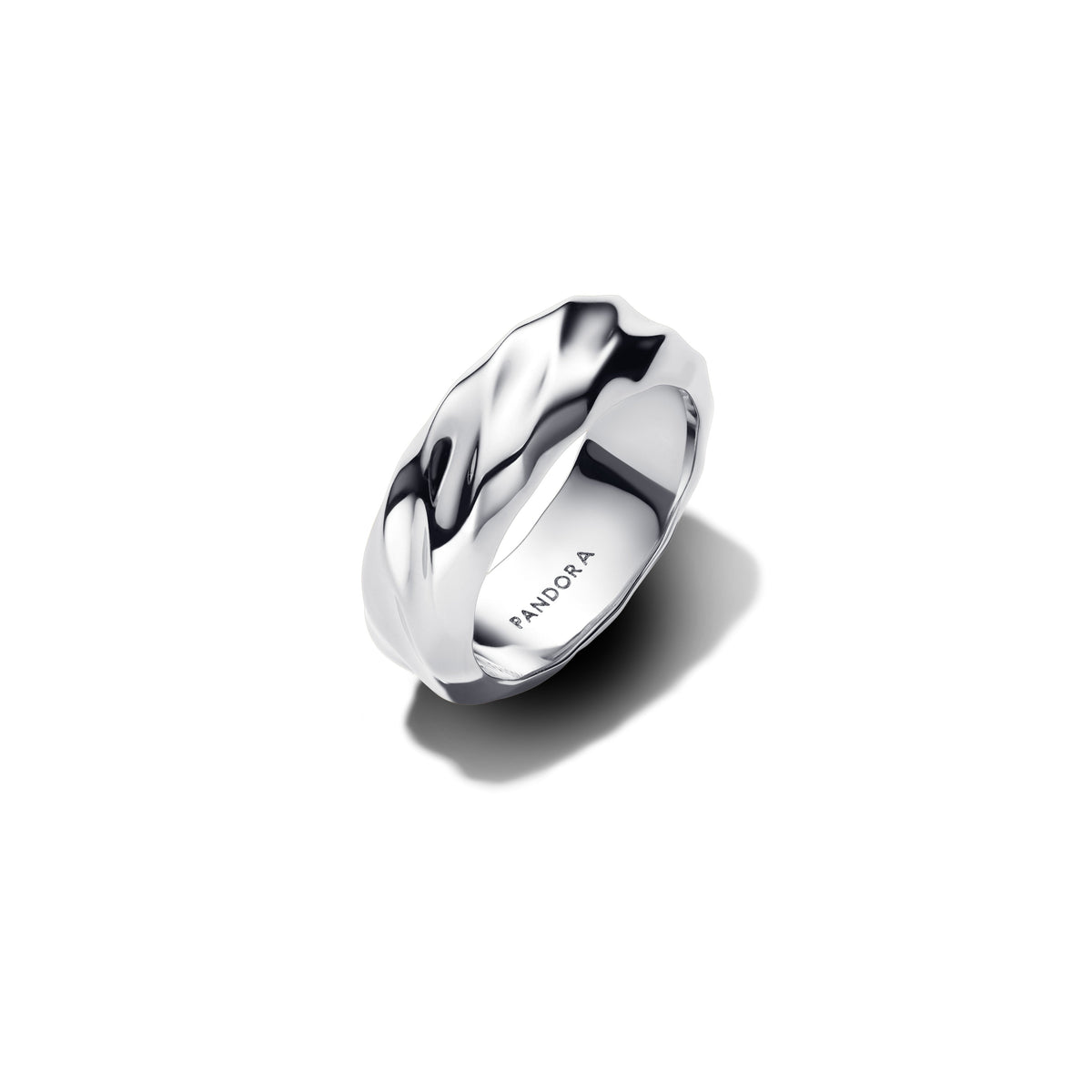 Rippled Wide Band Ring