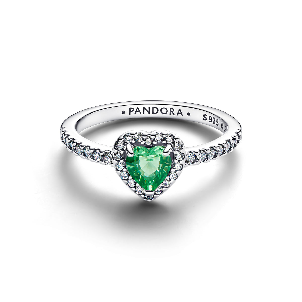 Pandora Elevated Mint Green Heart Ring