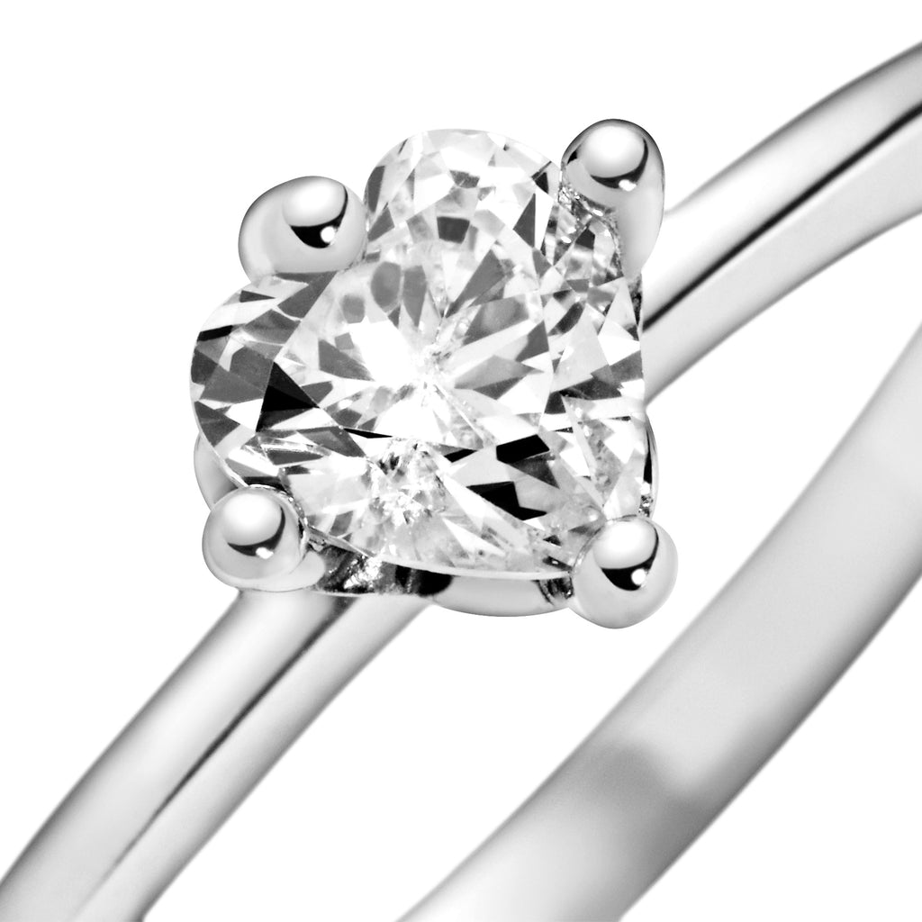 Pandora Ring Featuring Clear Heart Solitaire