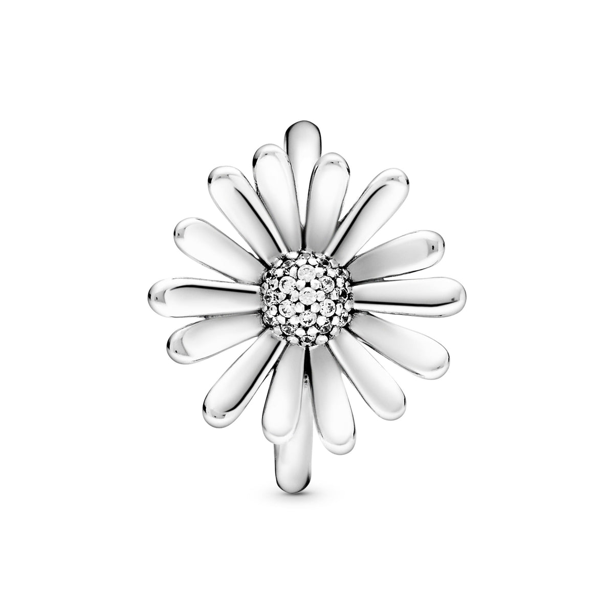 Pandora Ring Featuring Pavé Daisy Flower Statement