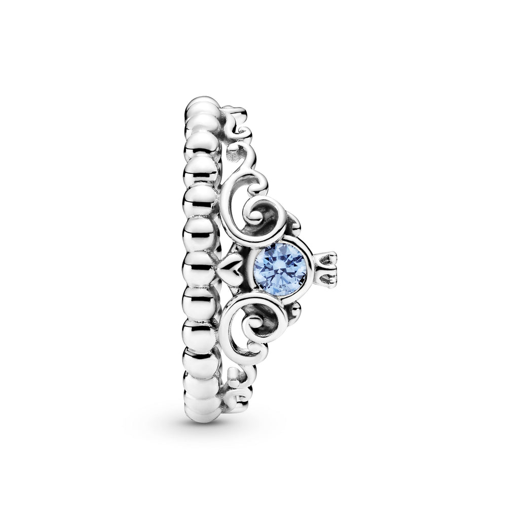 Pandora Ring Featuring Disney Cinderella Blue Tiara