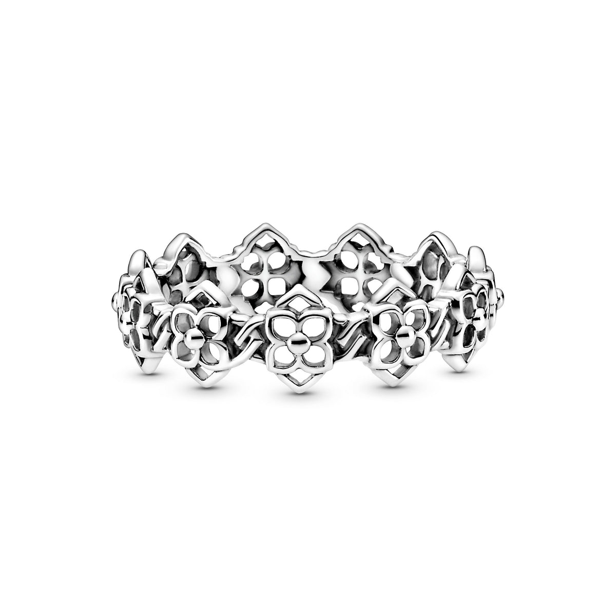 Pandora Ring Featuring Rose Petals Band