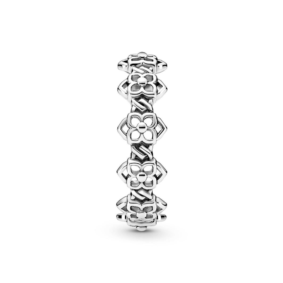 Pandora Ring Featuring Rose Petals Band