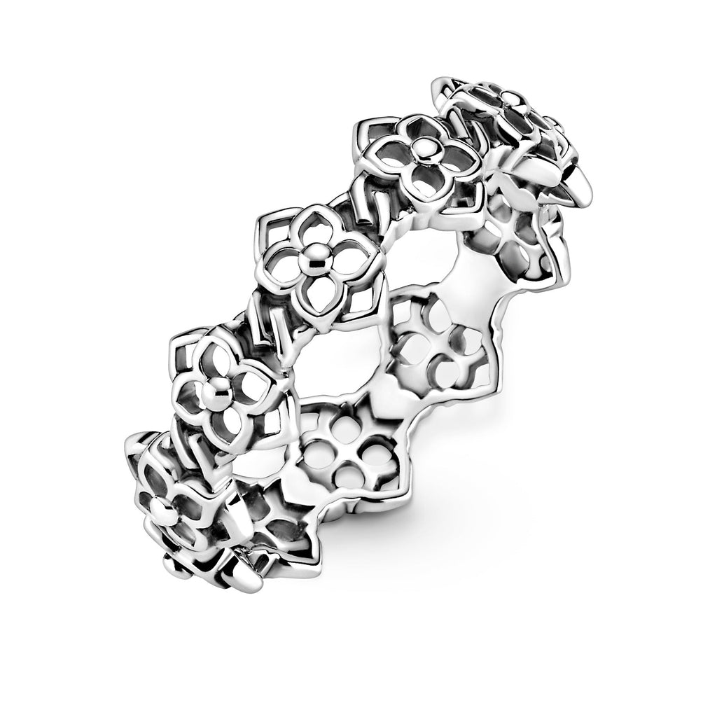 Pandora Ring Featuring Rose Petals Band