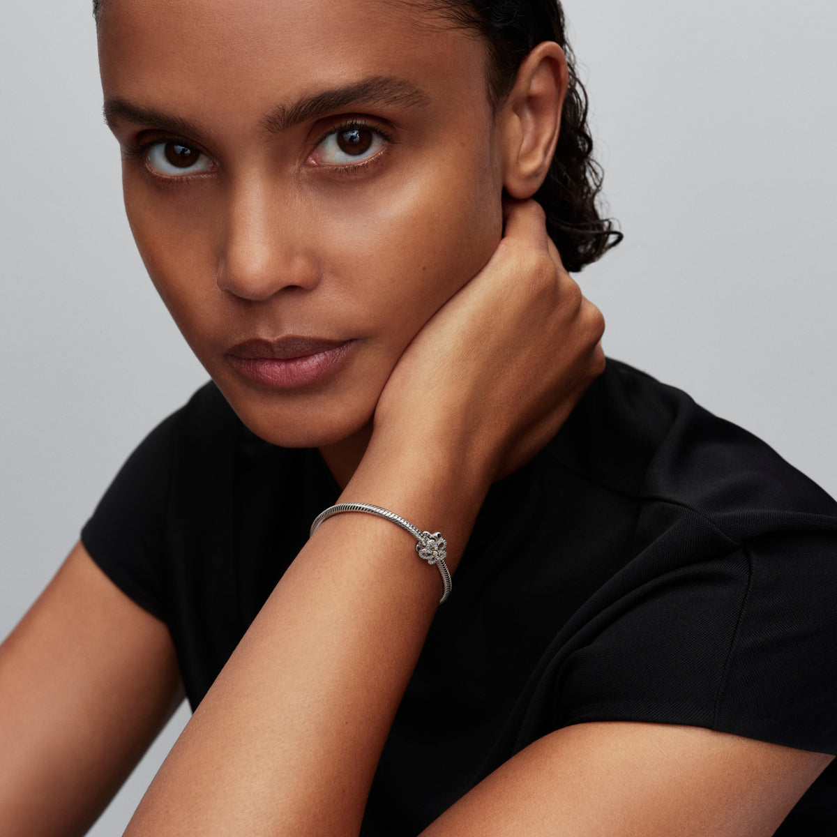 Pandora Pavé Flower Openwork Charm
