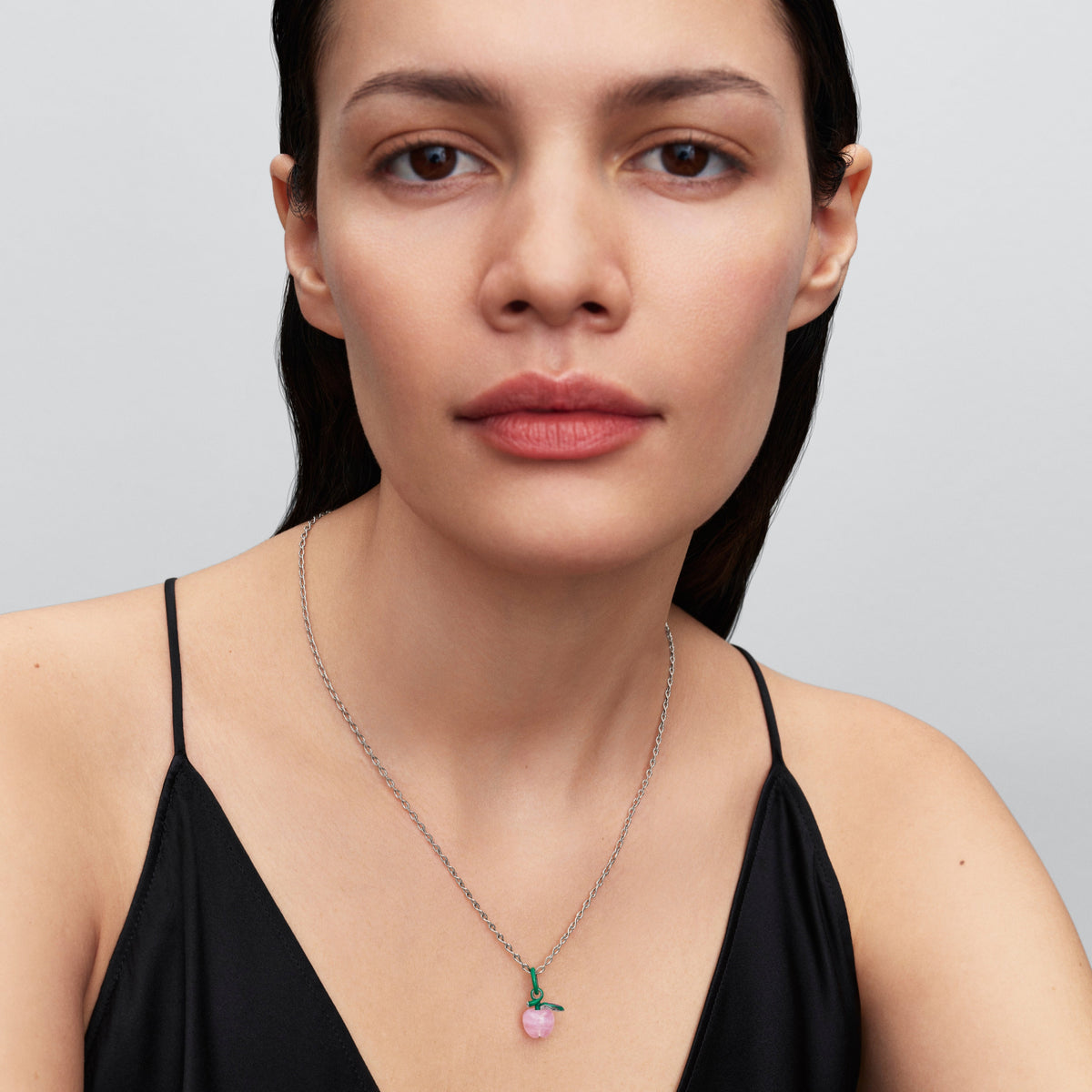 Pandora Charm Featuring Murano Pink Apple