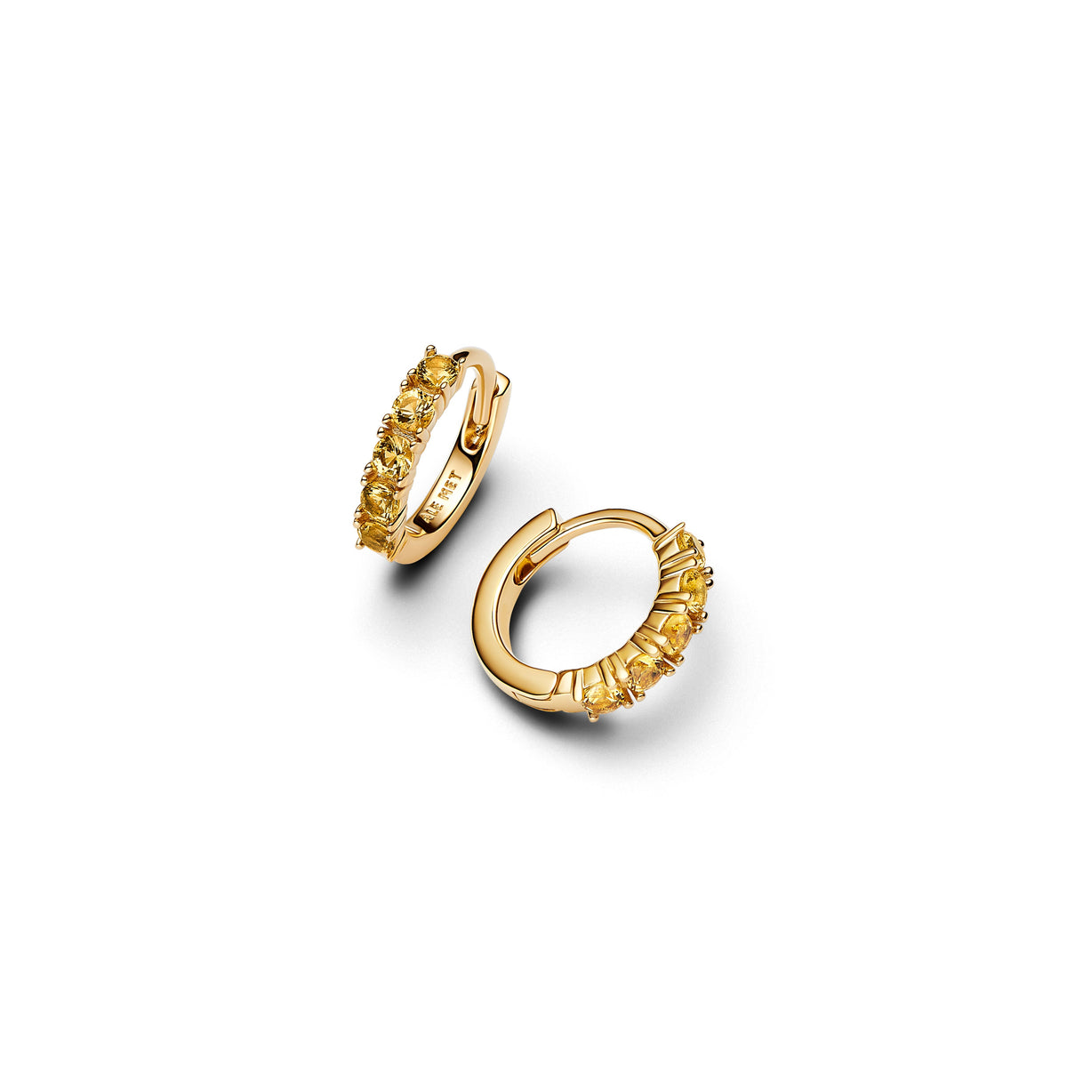 Pandora Yellow Huggie Earrings