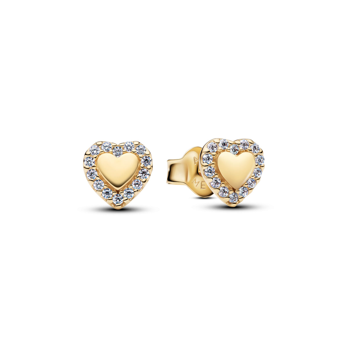 Heart Halo Stud Earrings
