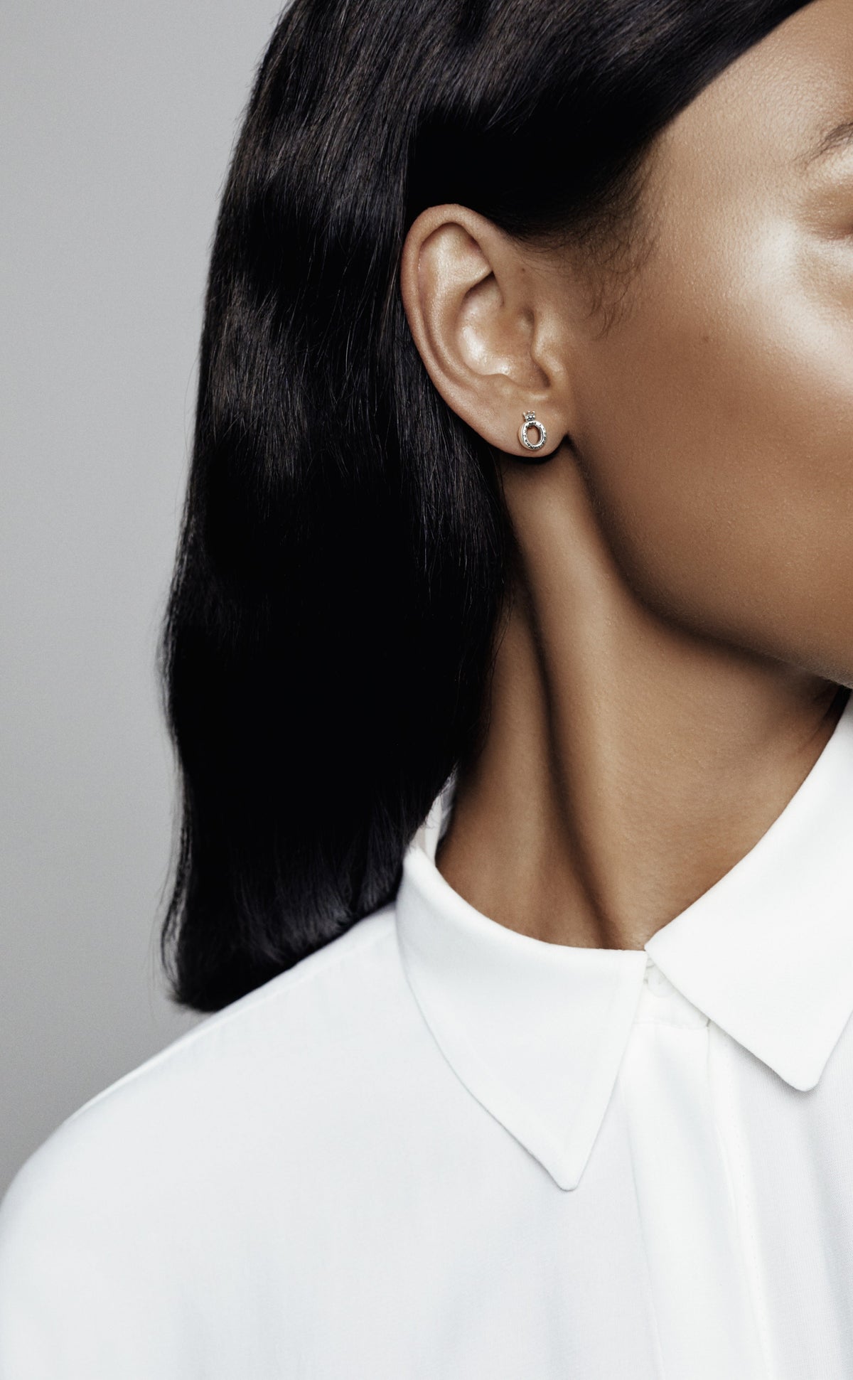 Pandora Polished Crown O Stud Earrings