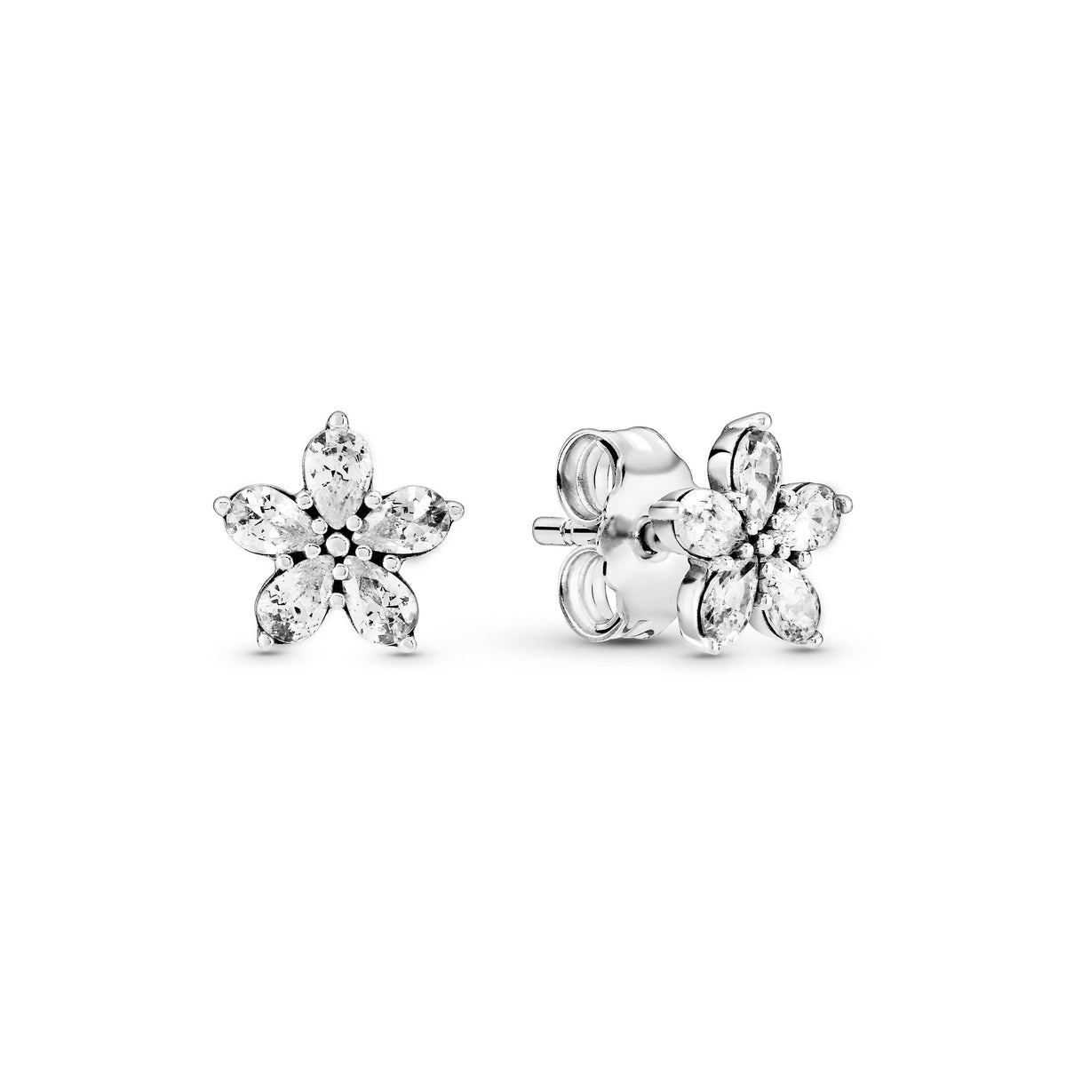 Pandora Jewelry Set Featuring Sparkling Snowflake Necklace & Earring Gift Set