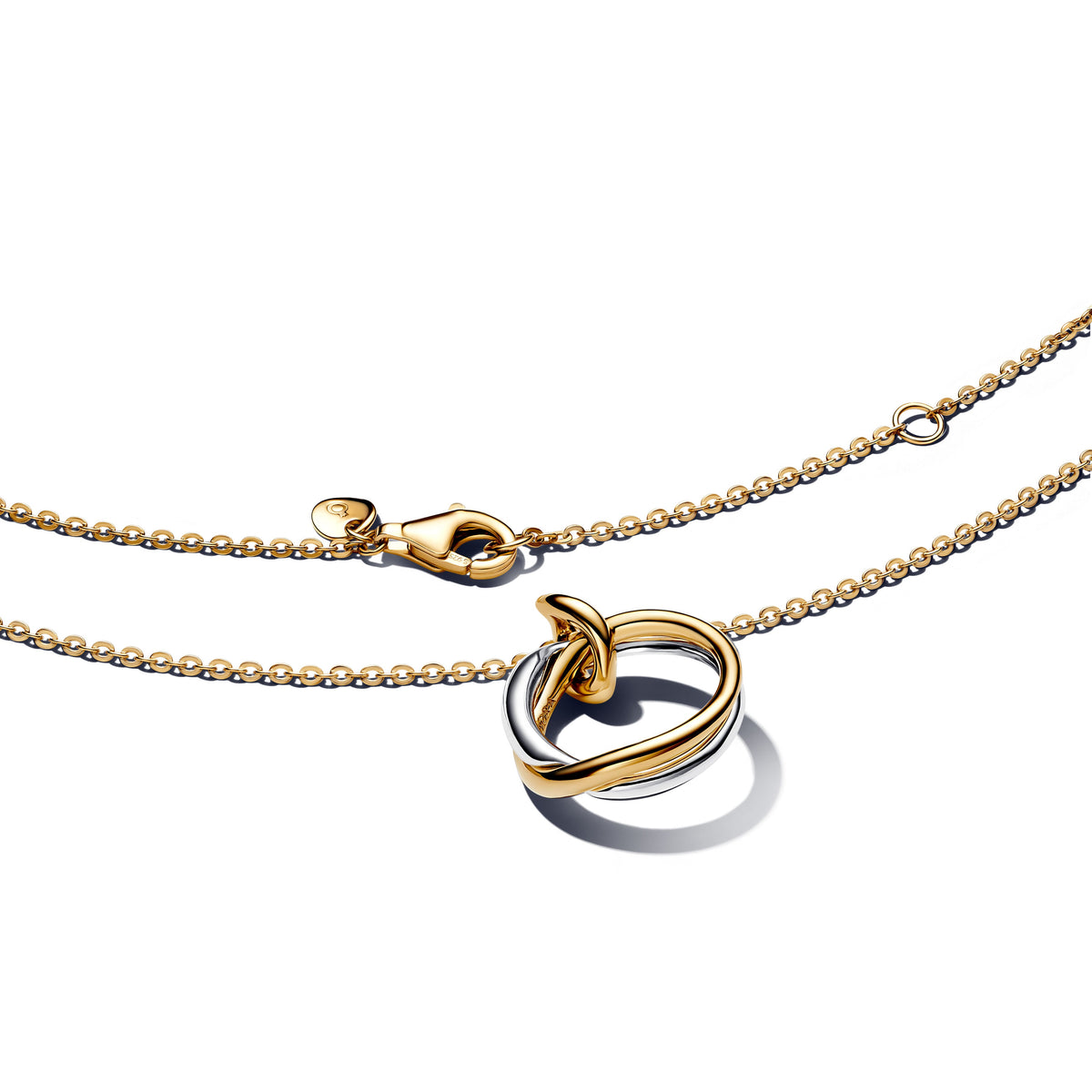 Pandora Necklace Featuring Organically Shaped Two-Tone