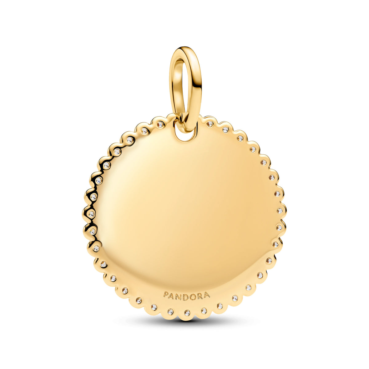 Pandora Pendant Featuring Engravable Round Tag